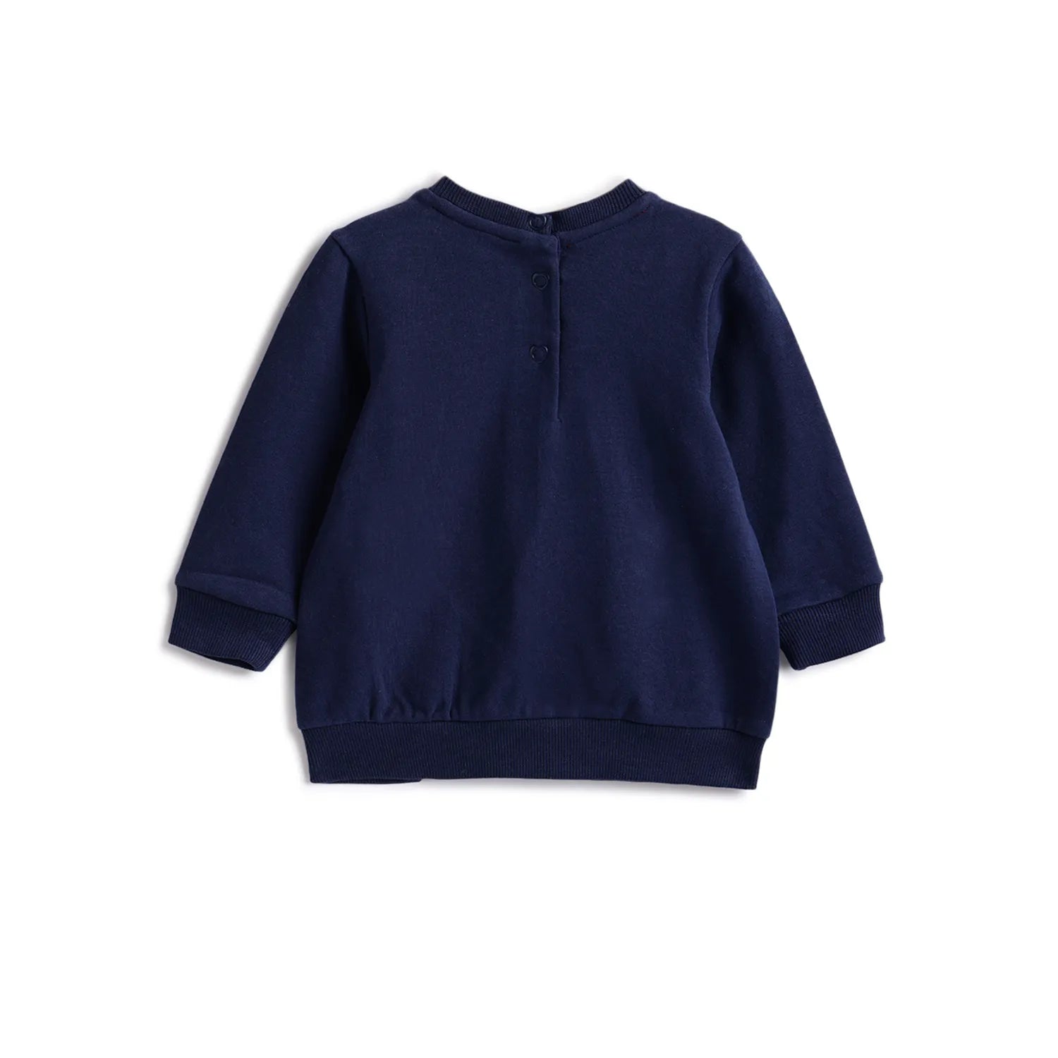 Girls Blue & White Printed Sweatshirt with Leggings