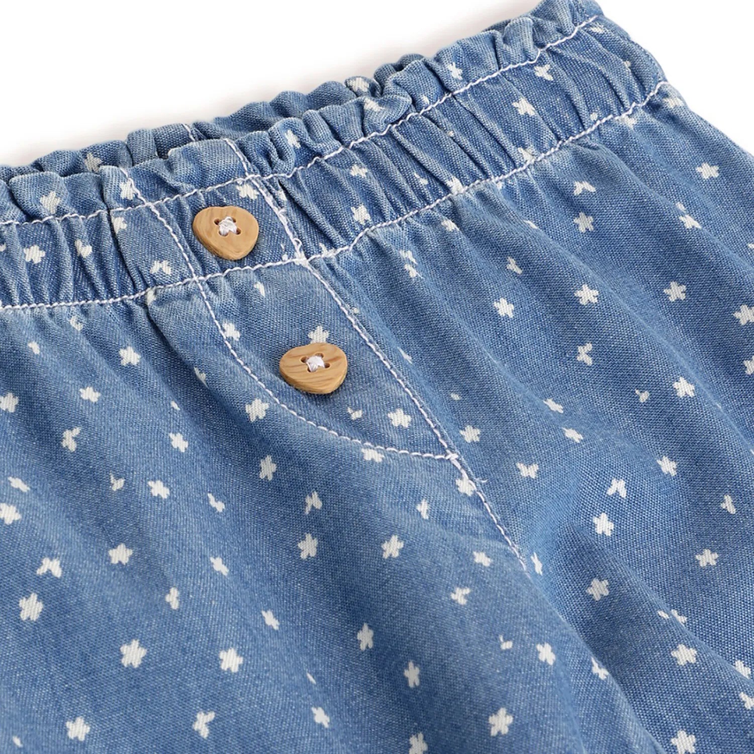 Girls Blue Printed Joggers