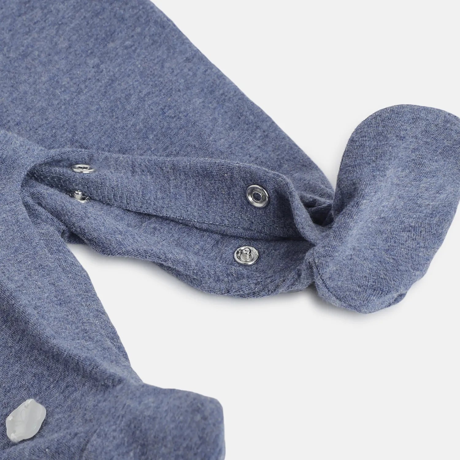 Girls Blue Printed Leg Opening Babysuit