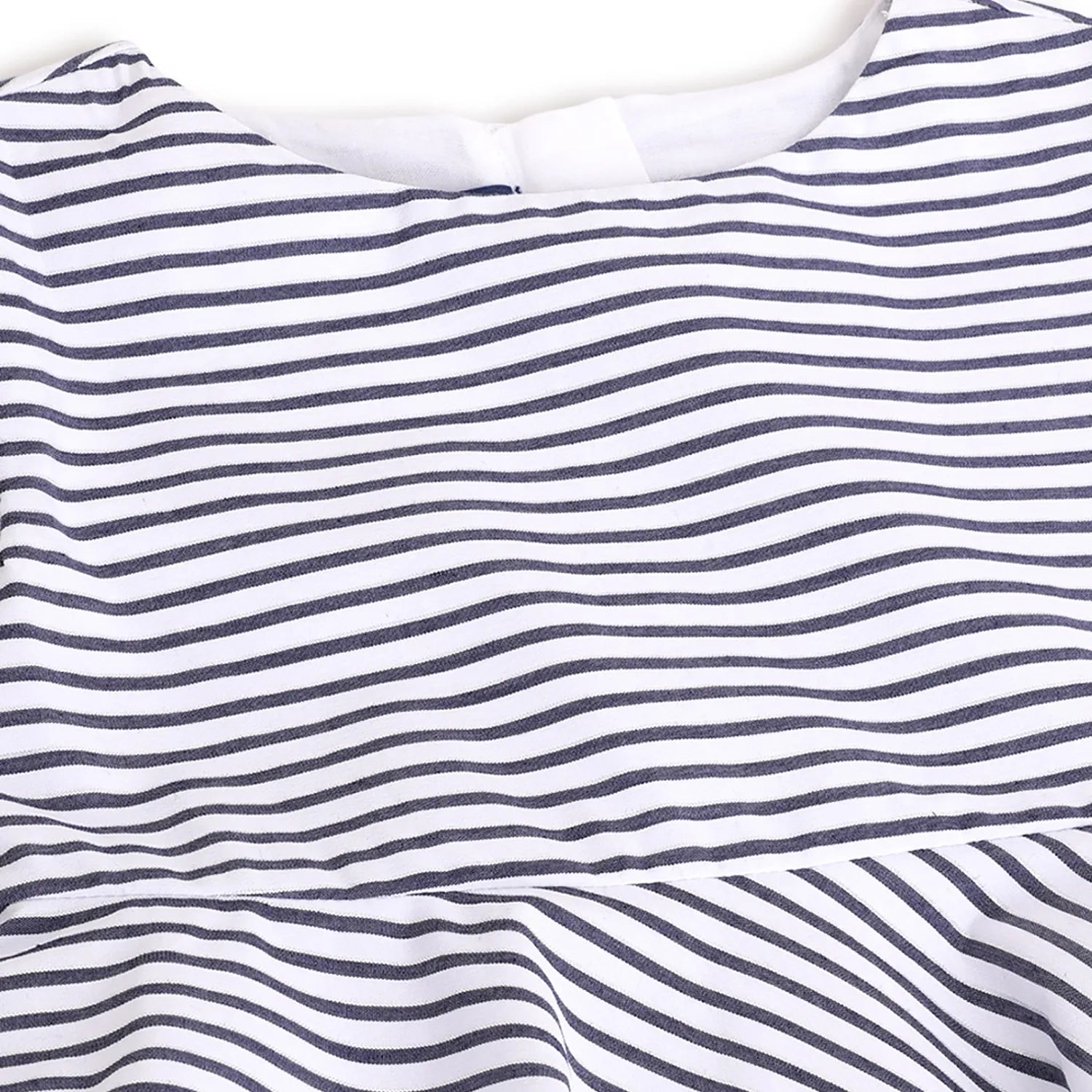 Girls Blue Striped A-Line Dress