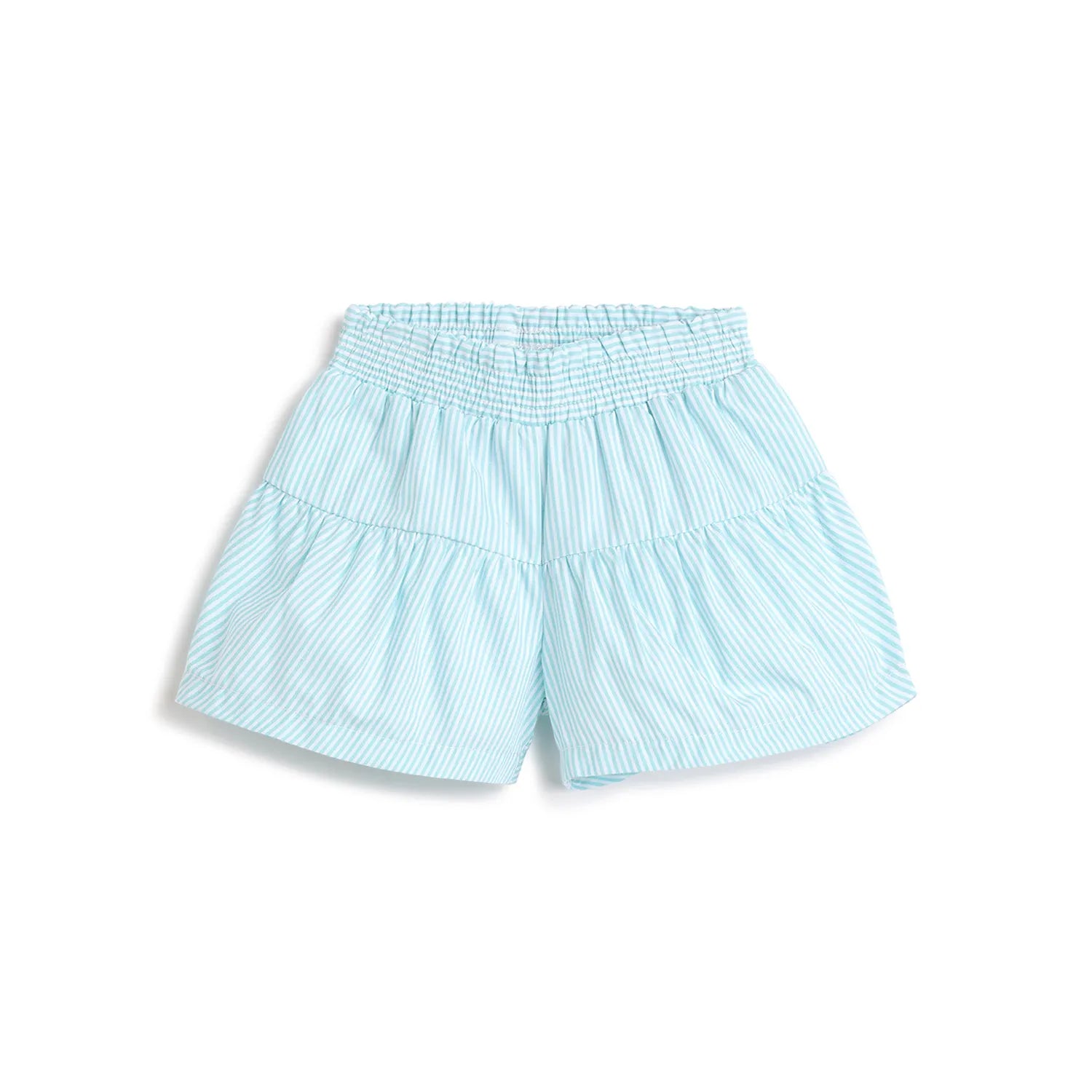 Girls Blue Striped Shorts