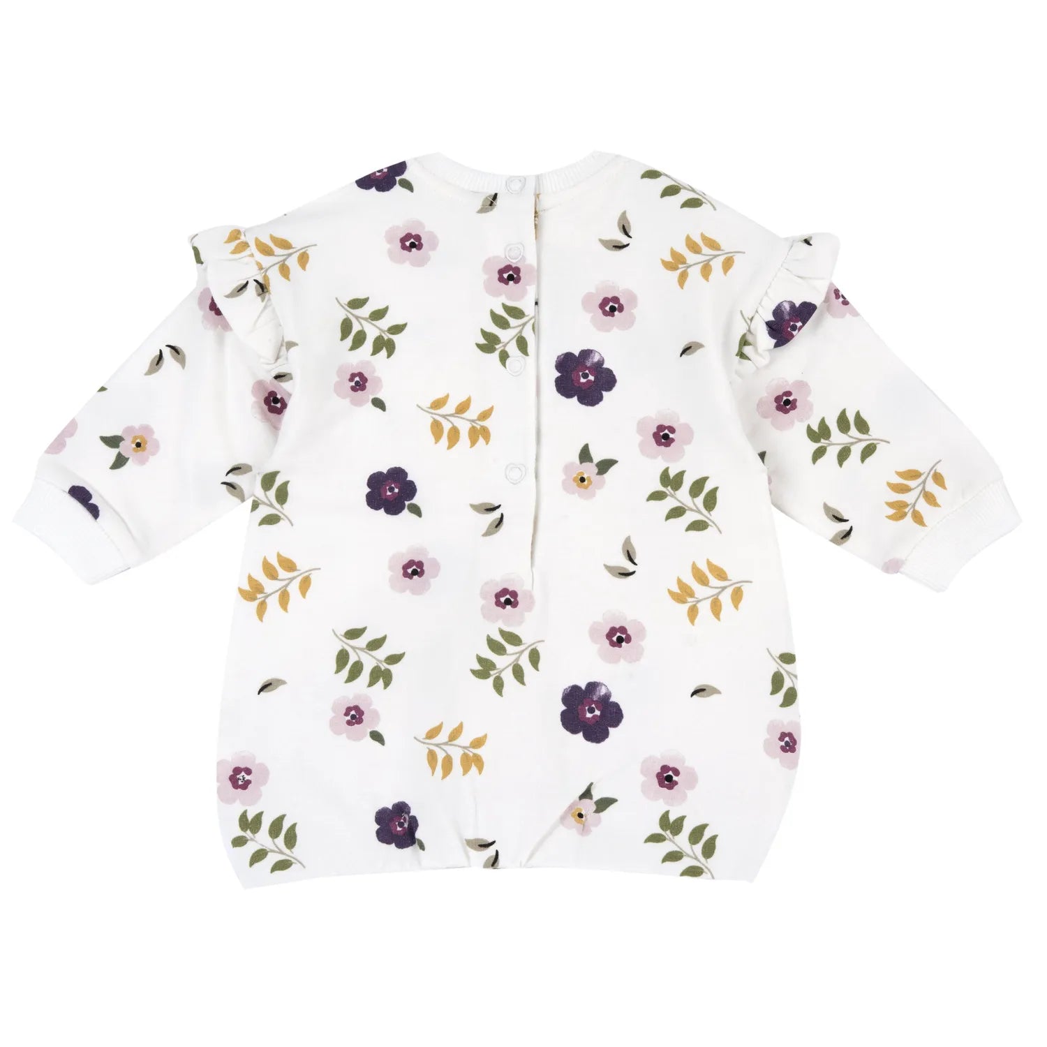 Girls Bronze Printed Long Sleeve Dress