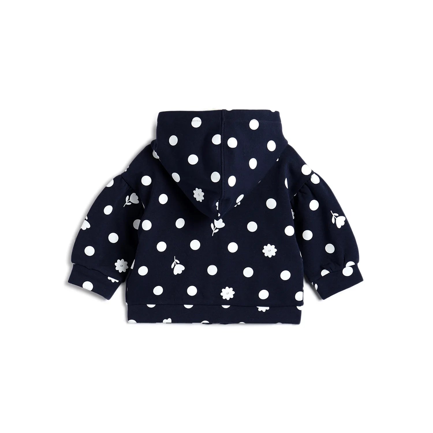 Girls Dark Blue Printed Cardigan