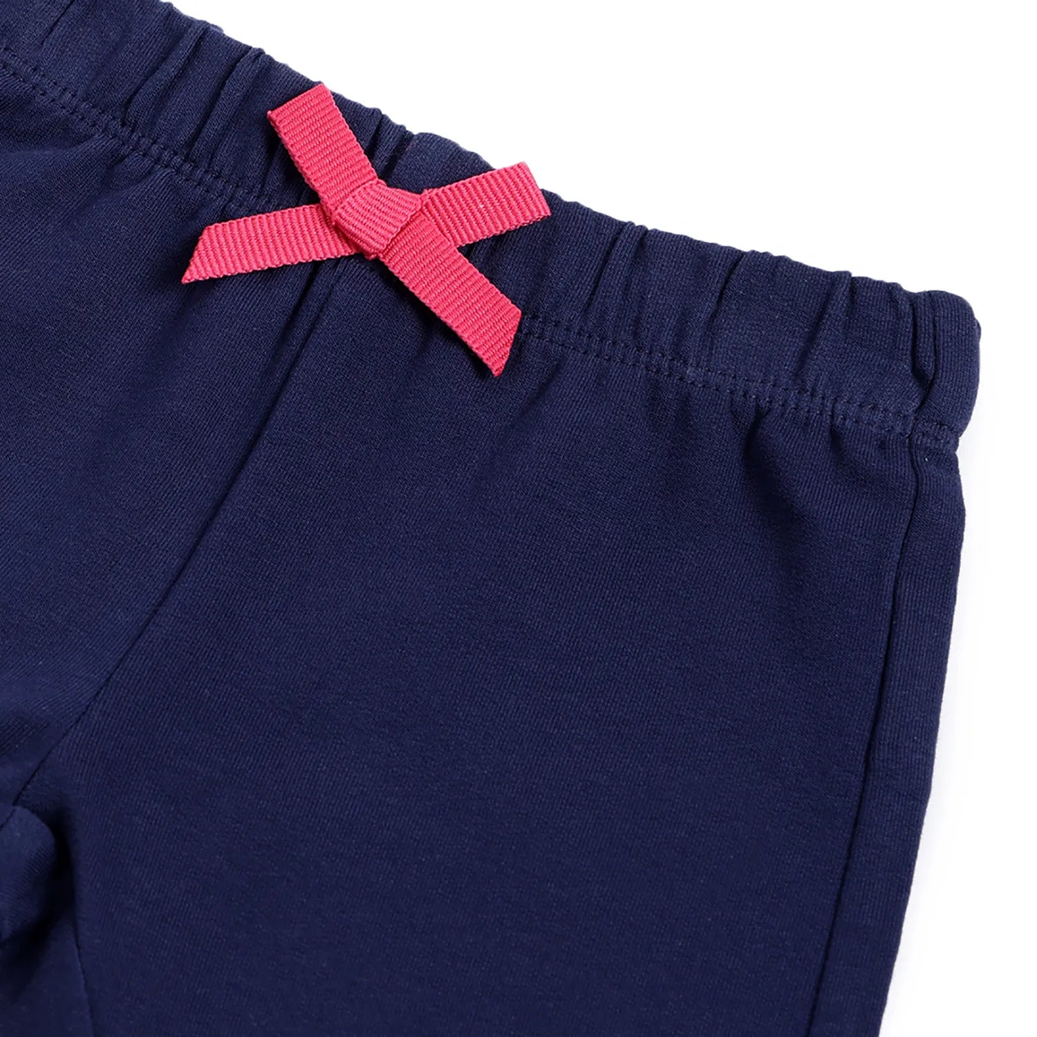 Girls Dark Blue Printed Joggers