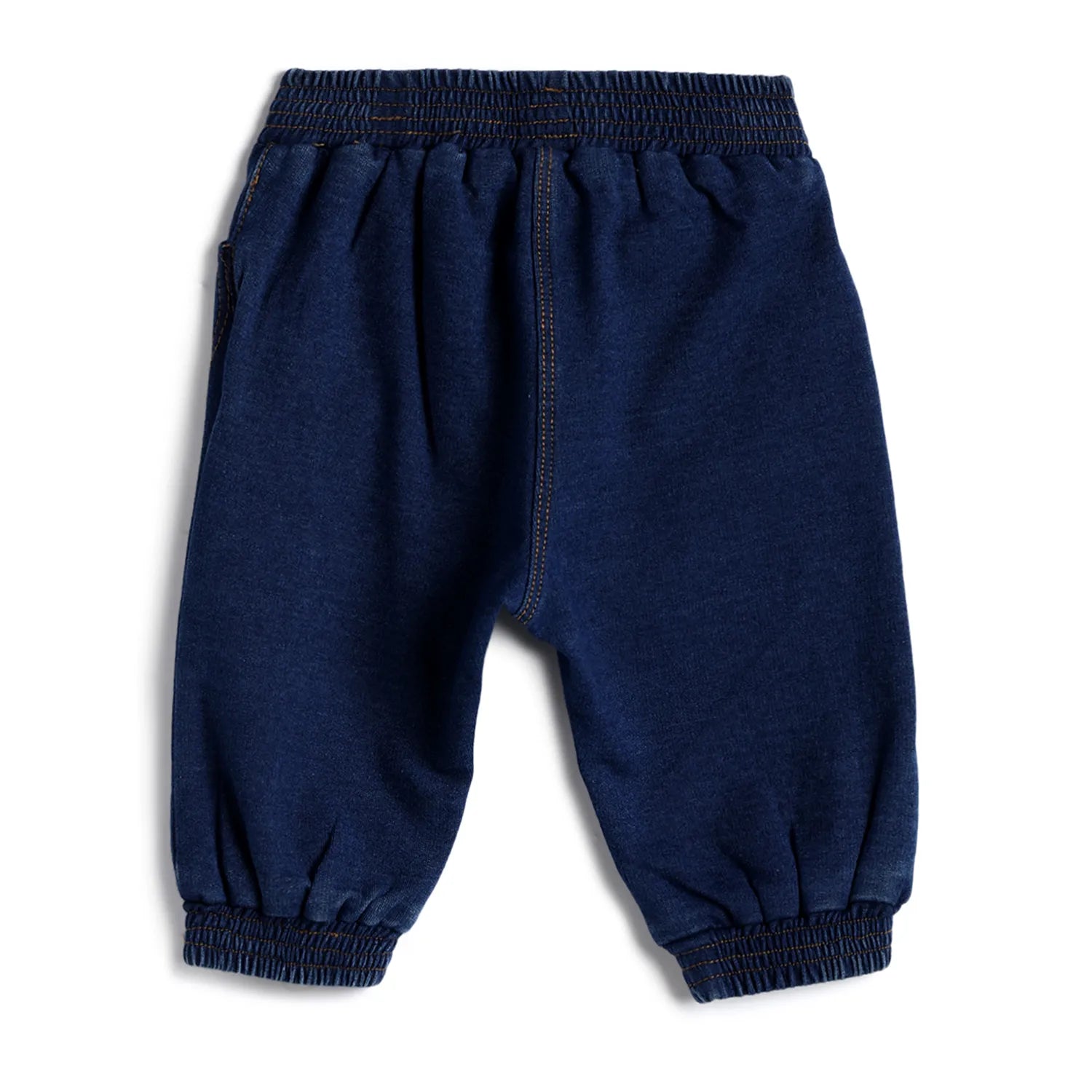 Girls Dark Blue Solid Joggers