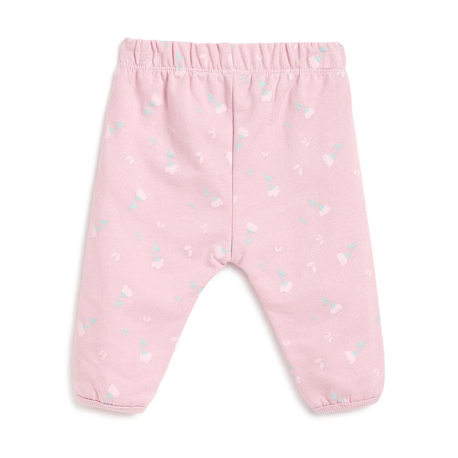 Girls Floral Print Cotton Joggers