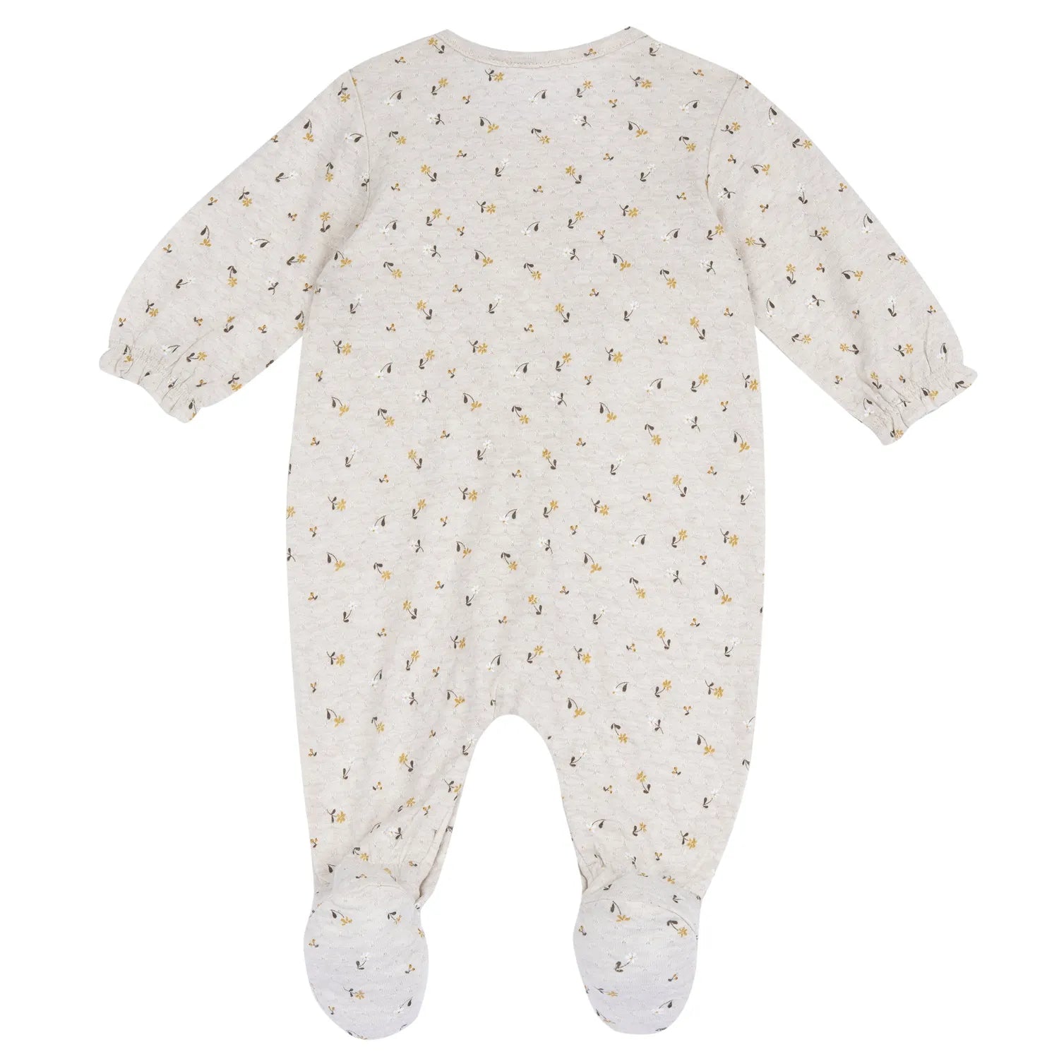 Girls Floral Printed Front Opening Babysuit