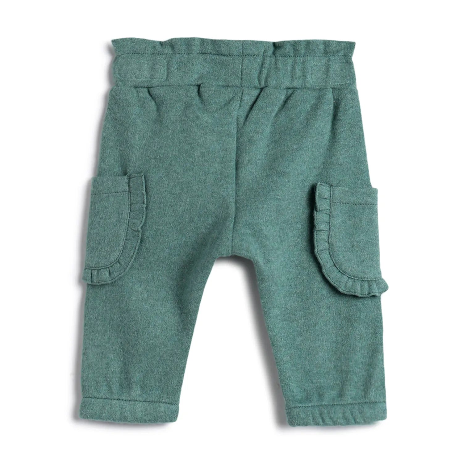 Girls Green Embellished Trousers