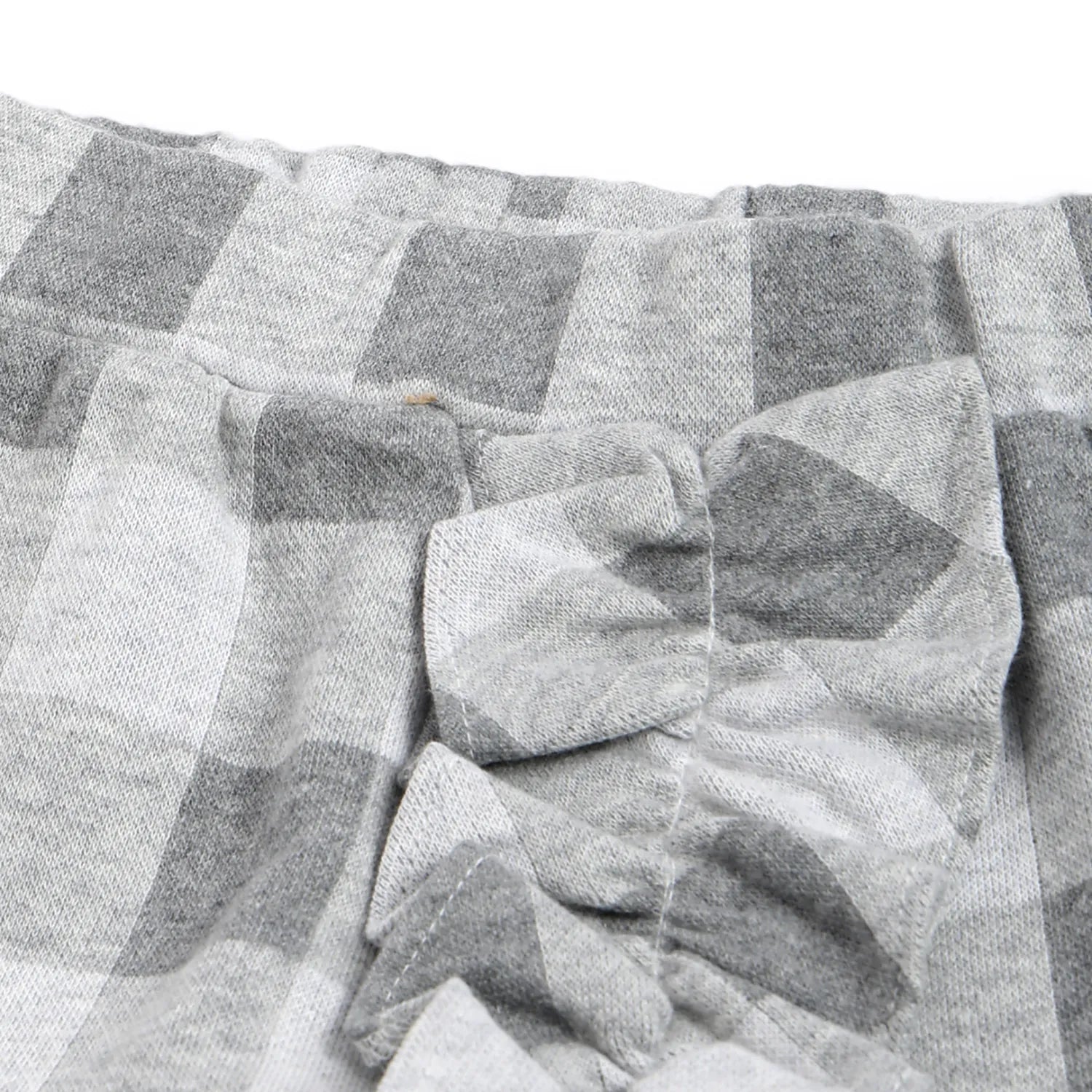 Girls Grey Checked Shorts