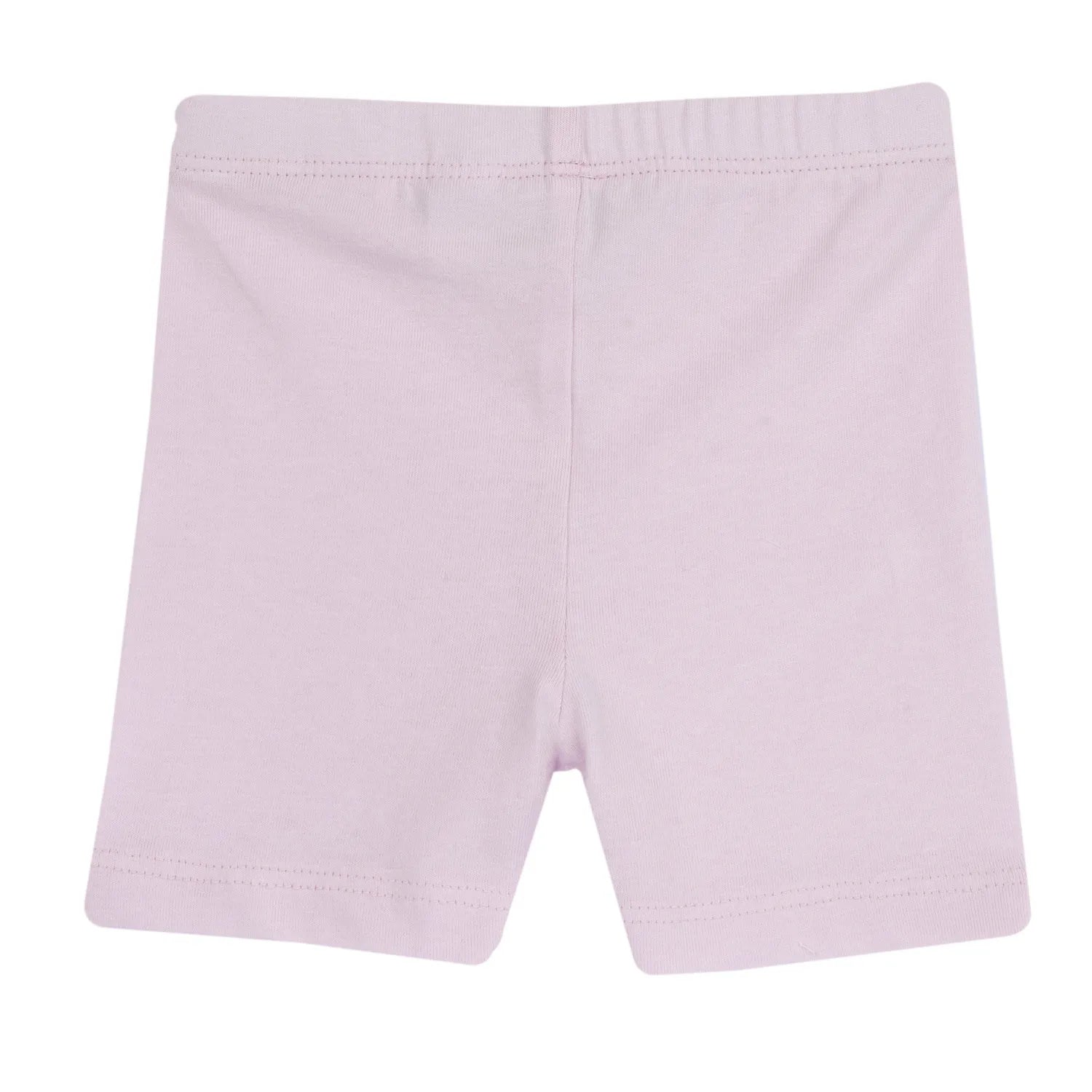 Girls Light Lilac Floral Printed T-Shirt with Shorts