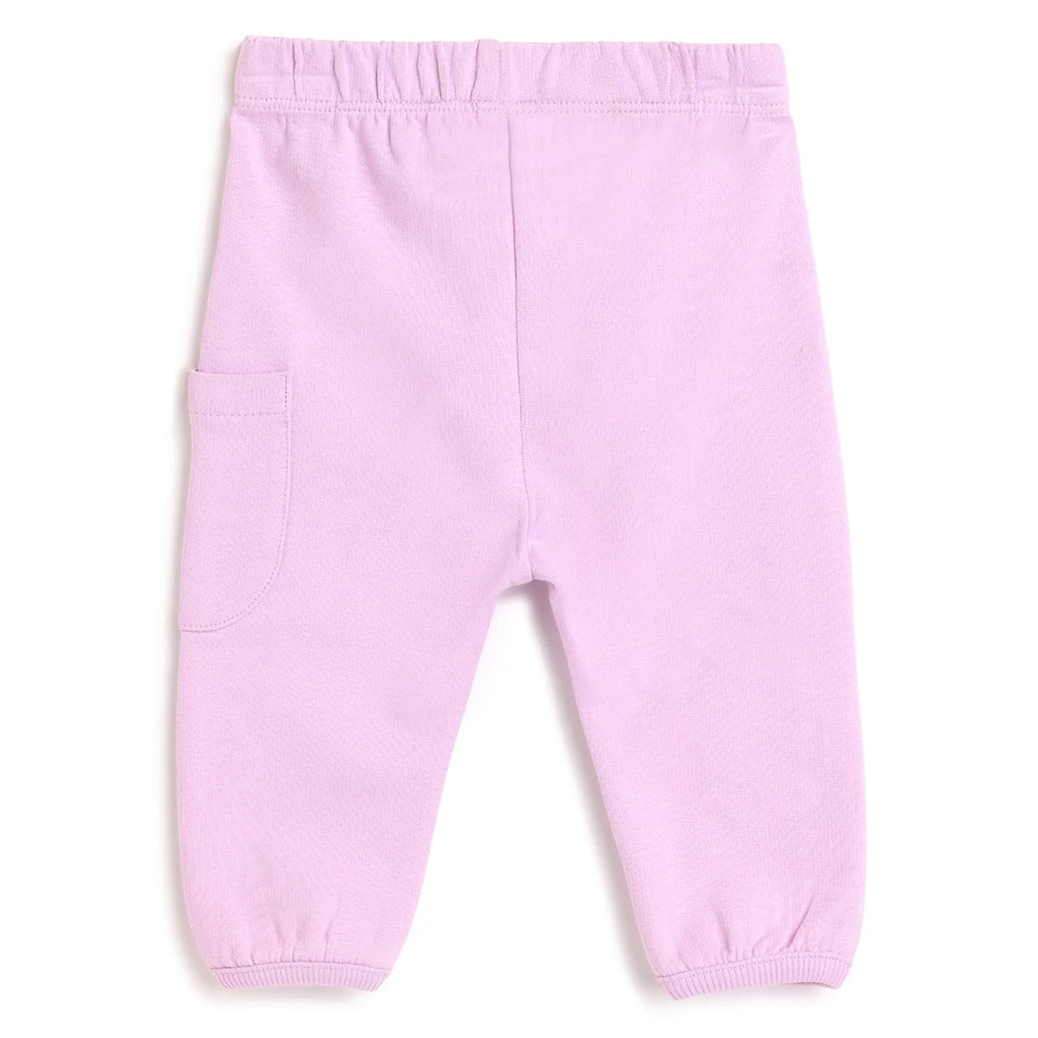 Girls Light Lilac Solid Joggers