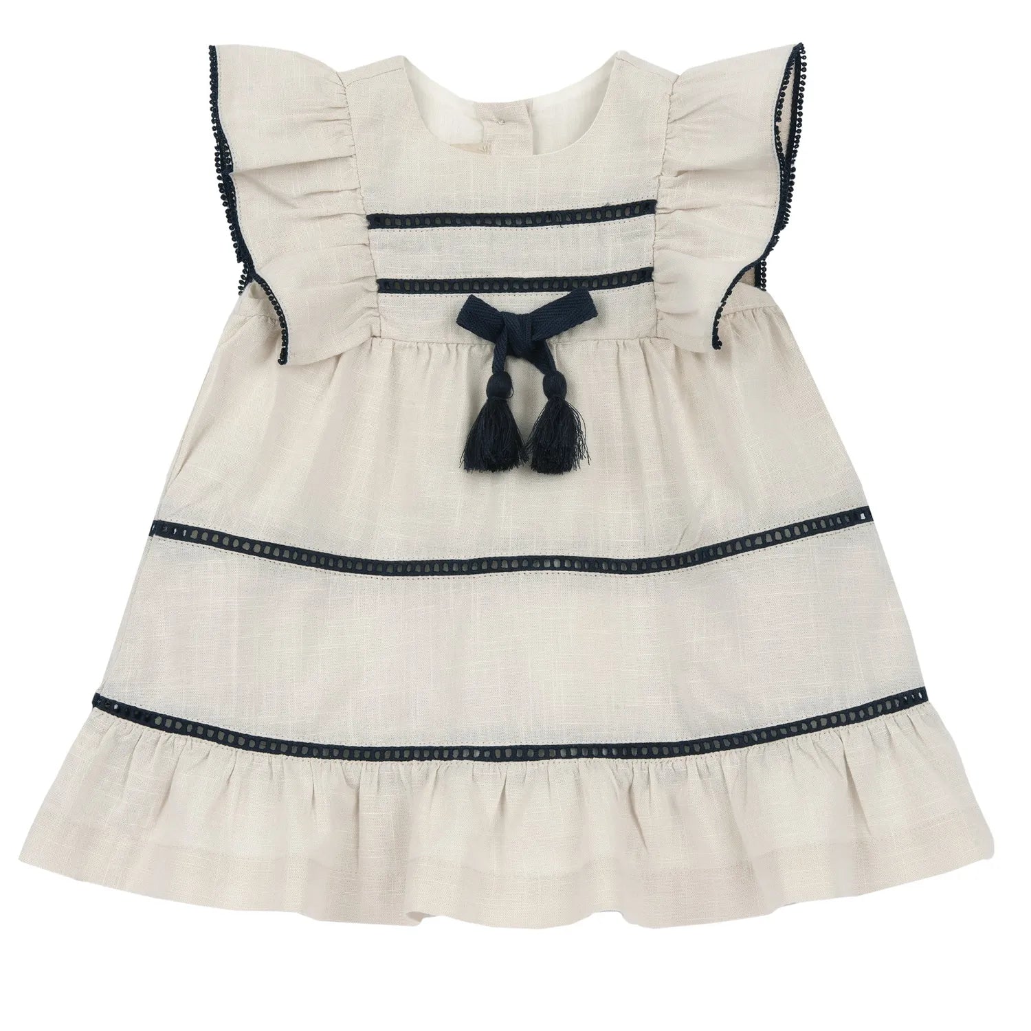 Girls Light Natural Embellished Dress