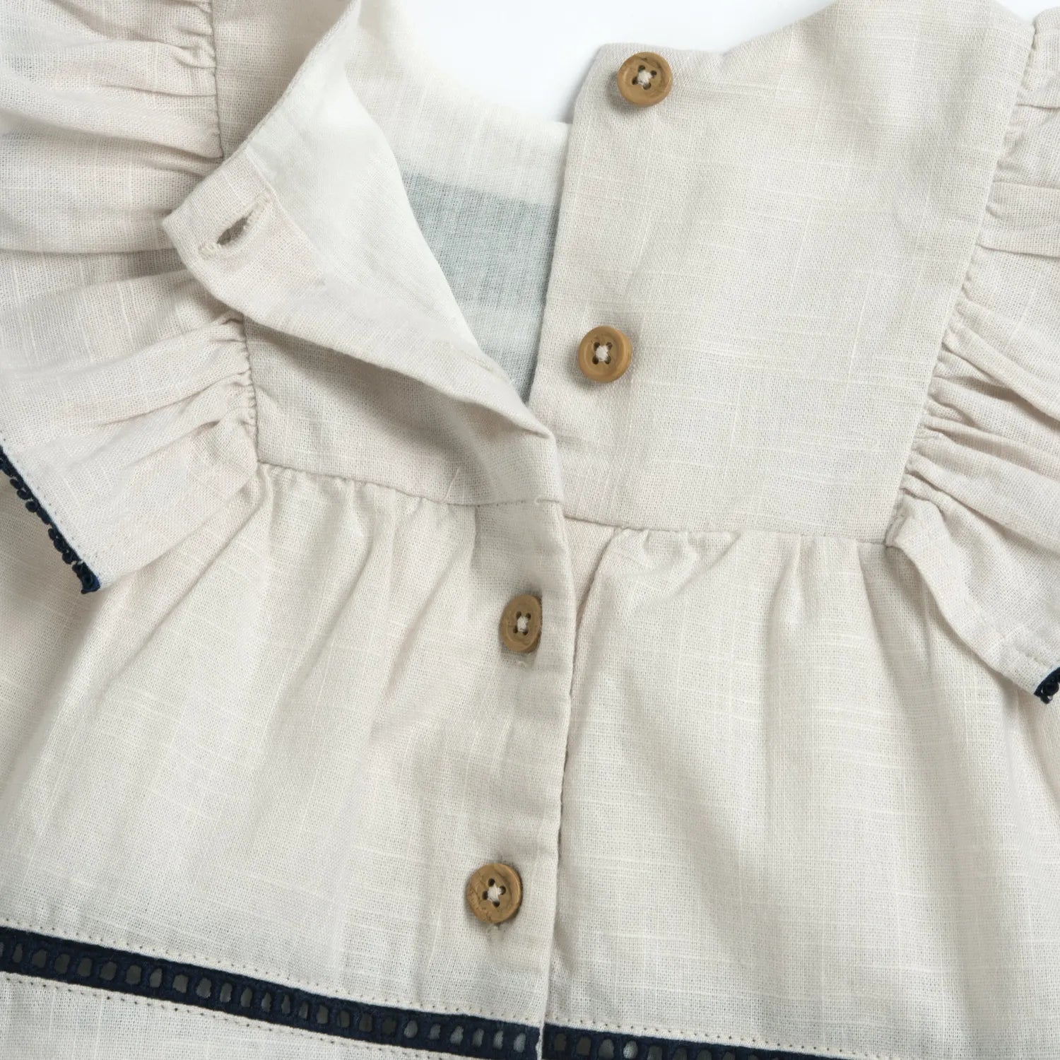 Girls Light Natural Embellished Dress