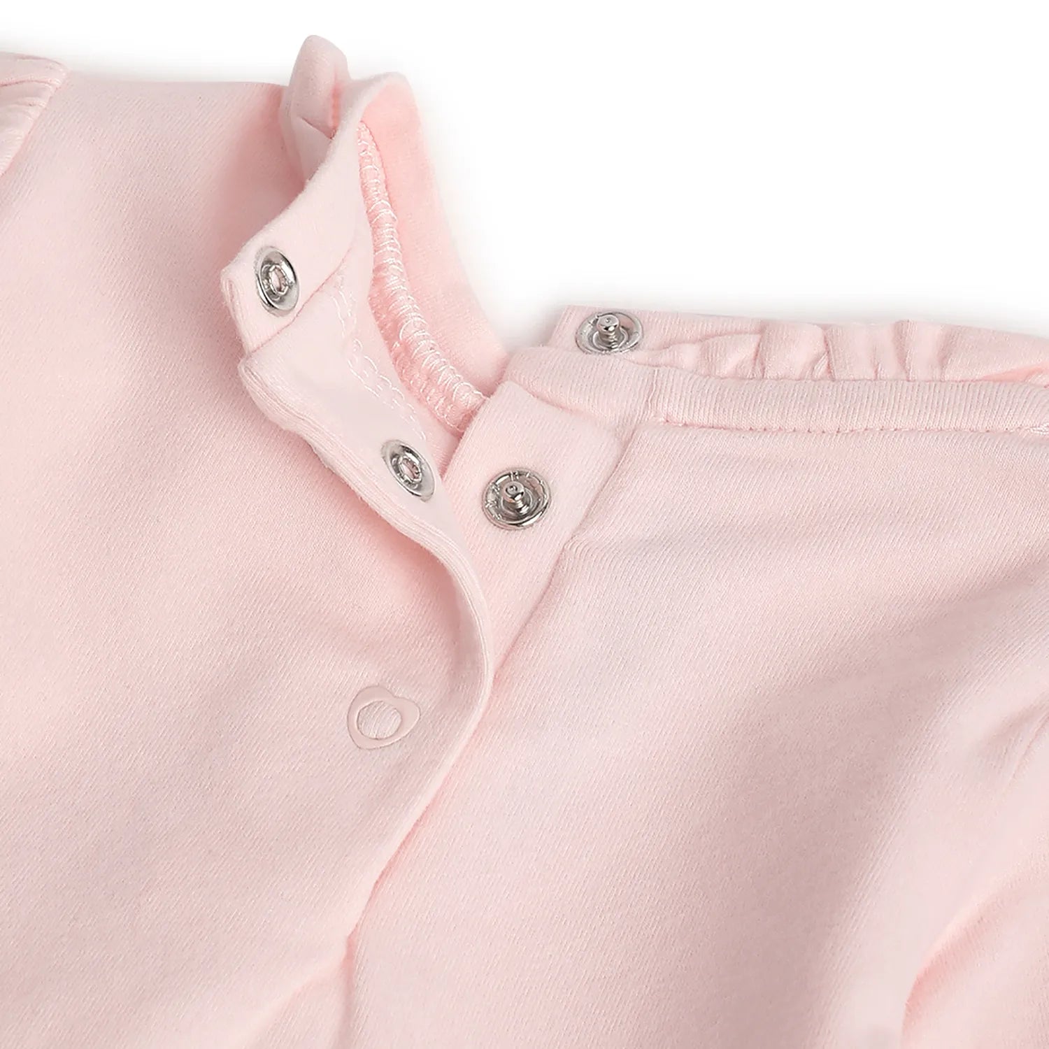 Girls Light Pink Embellished T-shirt