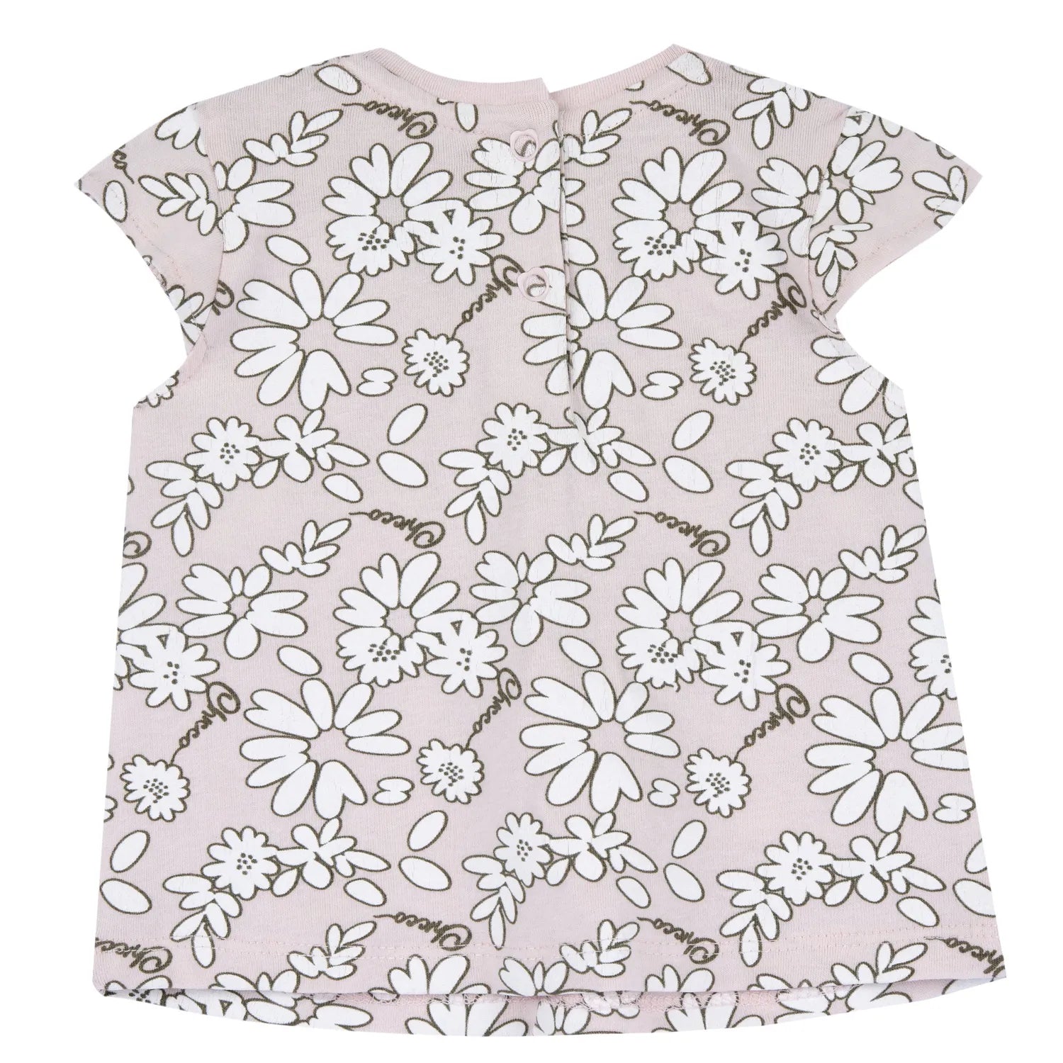 Girls Light Pink Floral Printed Top