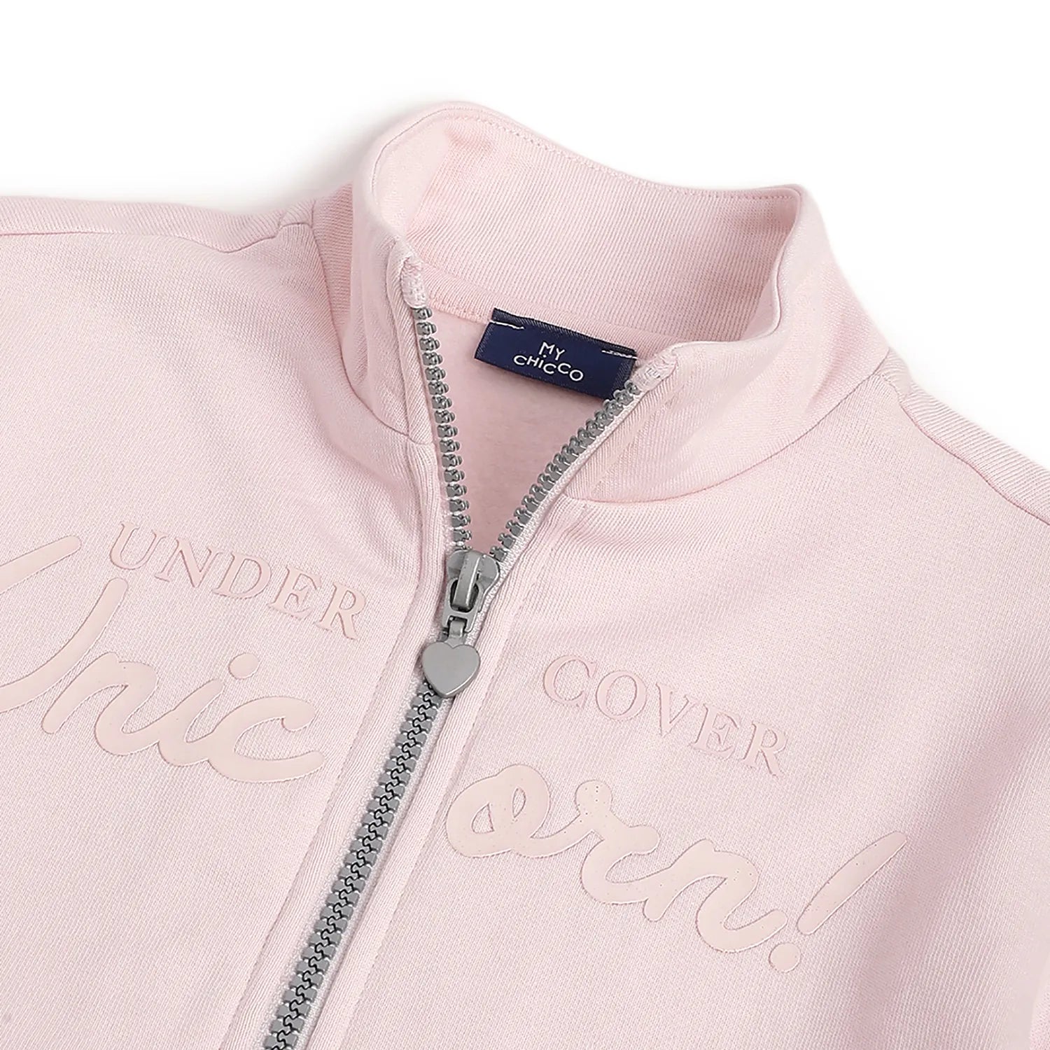 Girls Light Pink Printed Cardigan