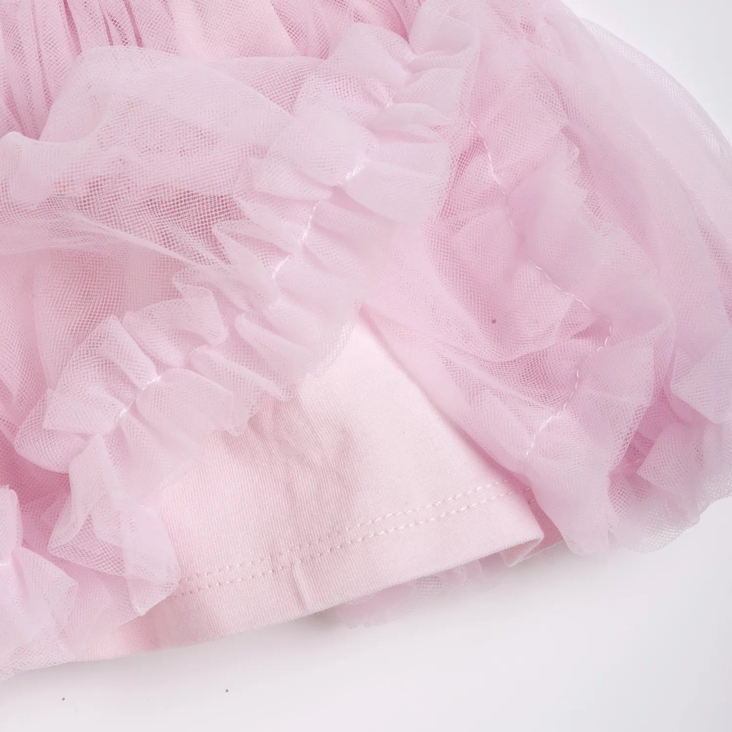 Girls Light Pink Self Design Skirt