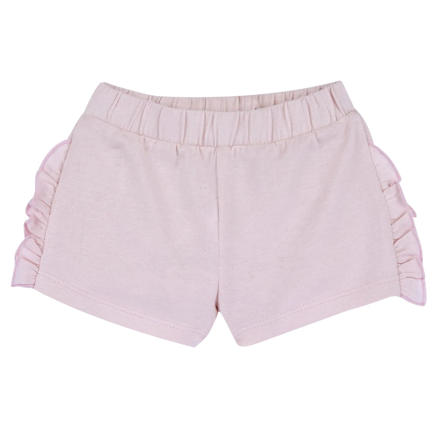 Girls Pink Self Design Shorts