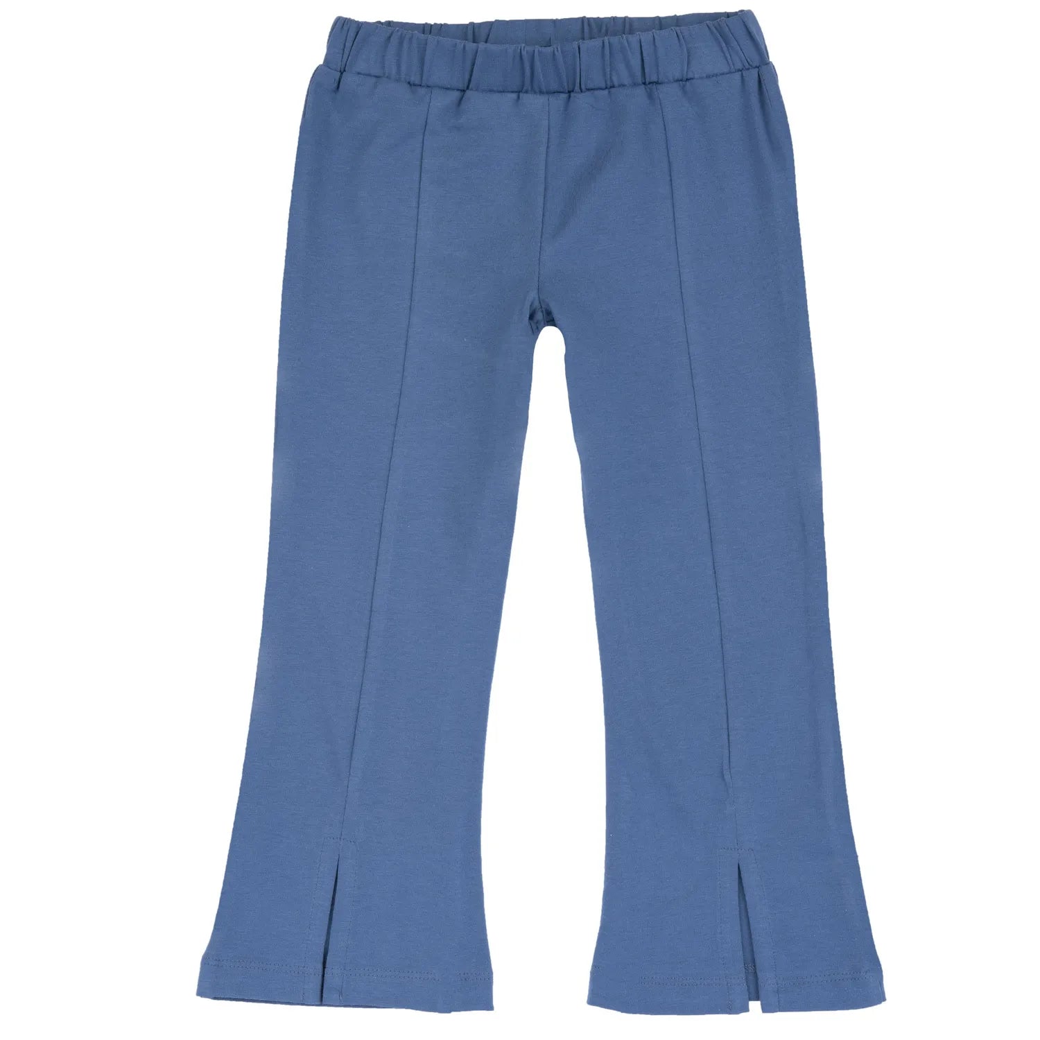 Girls Medium Blue Solid Leggings