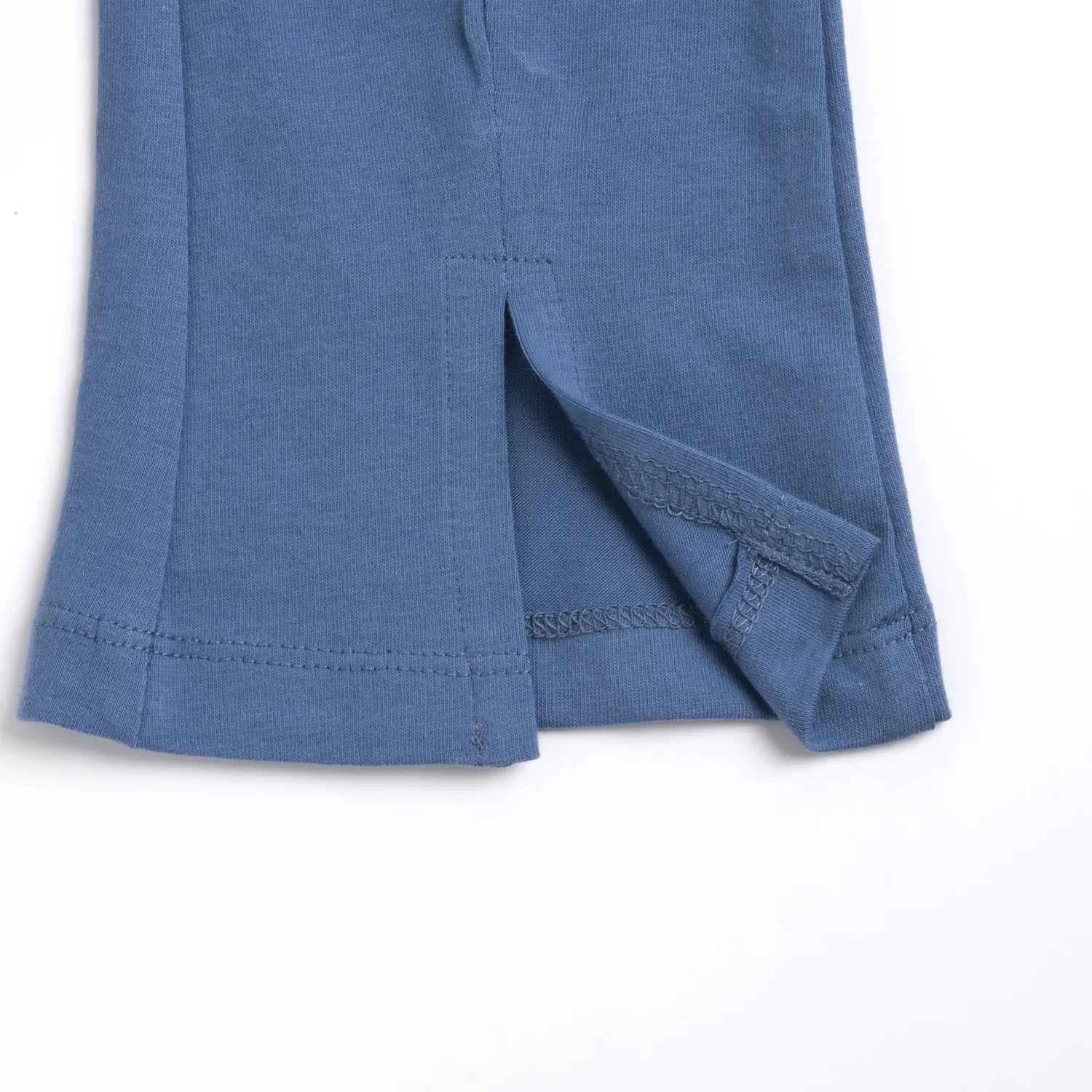 Girls Medium Blue Solid Leggings