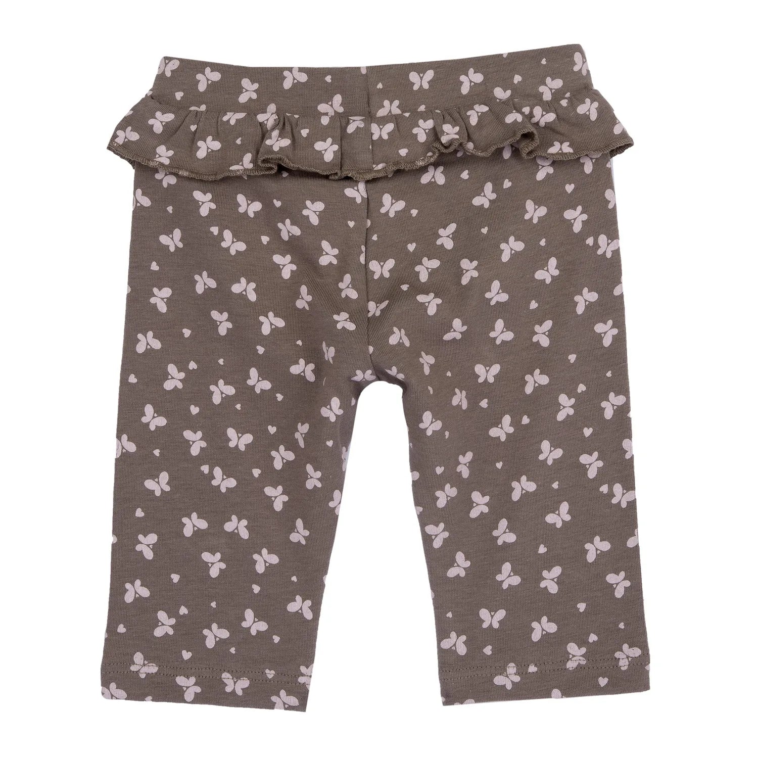 Girls Medium Brown Printed Leggings