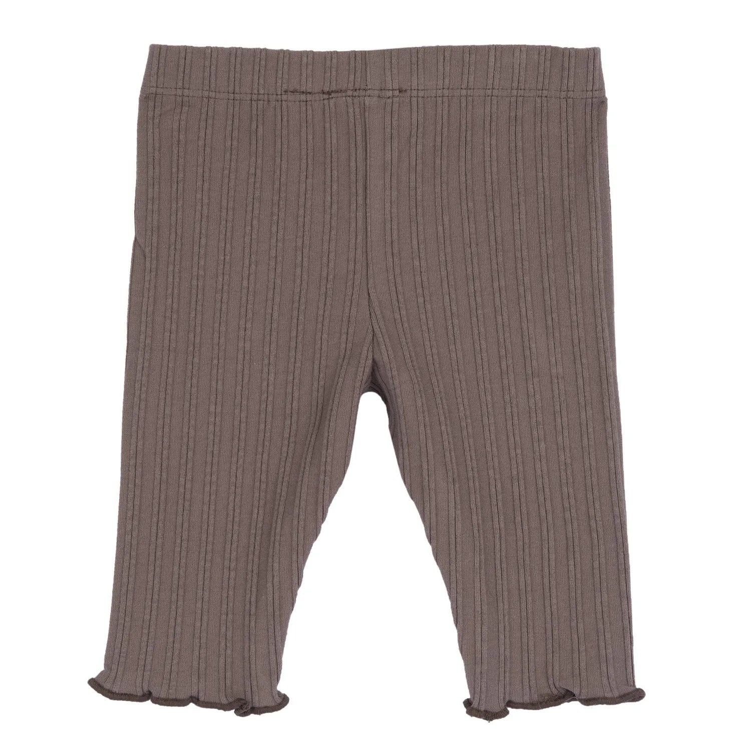 Girls Medium Brown Self Design Leggings