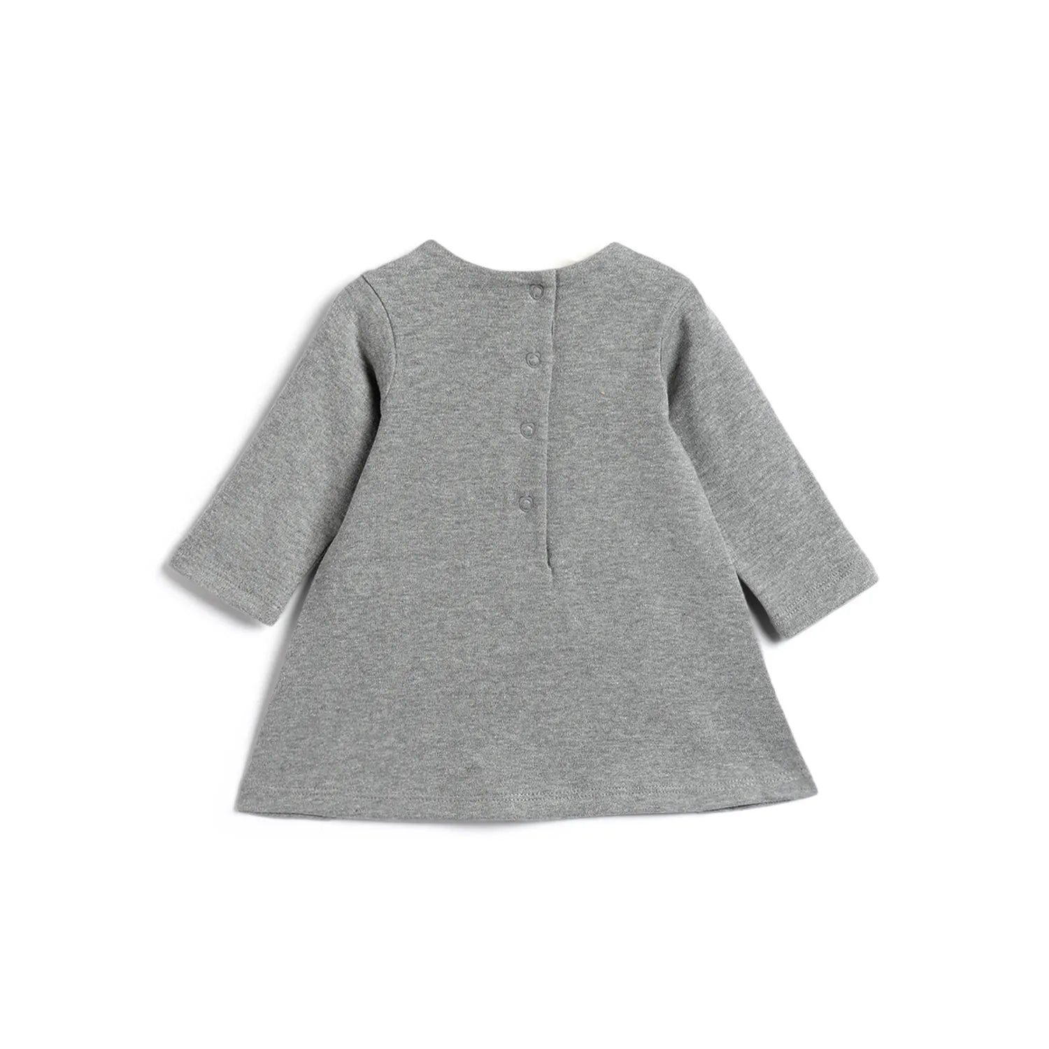 Girls Medium Grey Applique Dress