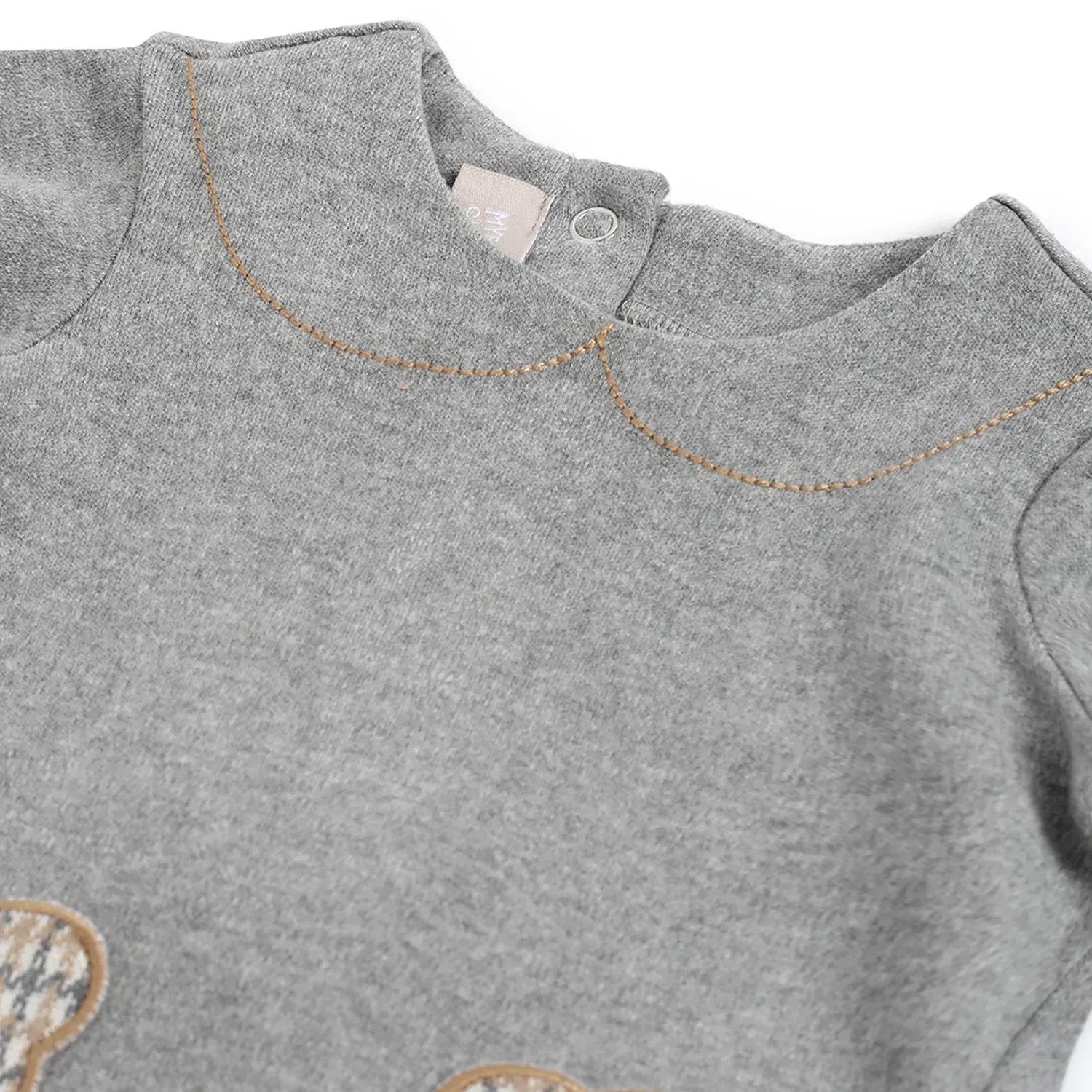 Girls Medium Grey Applique Dress