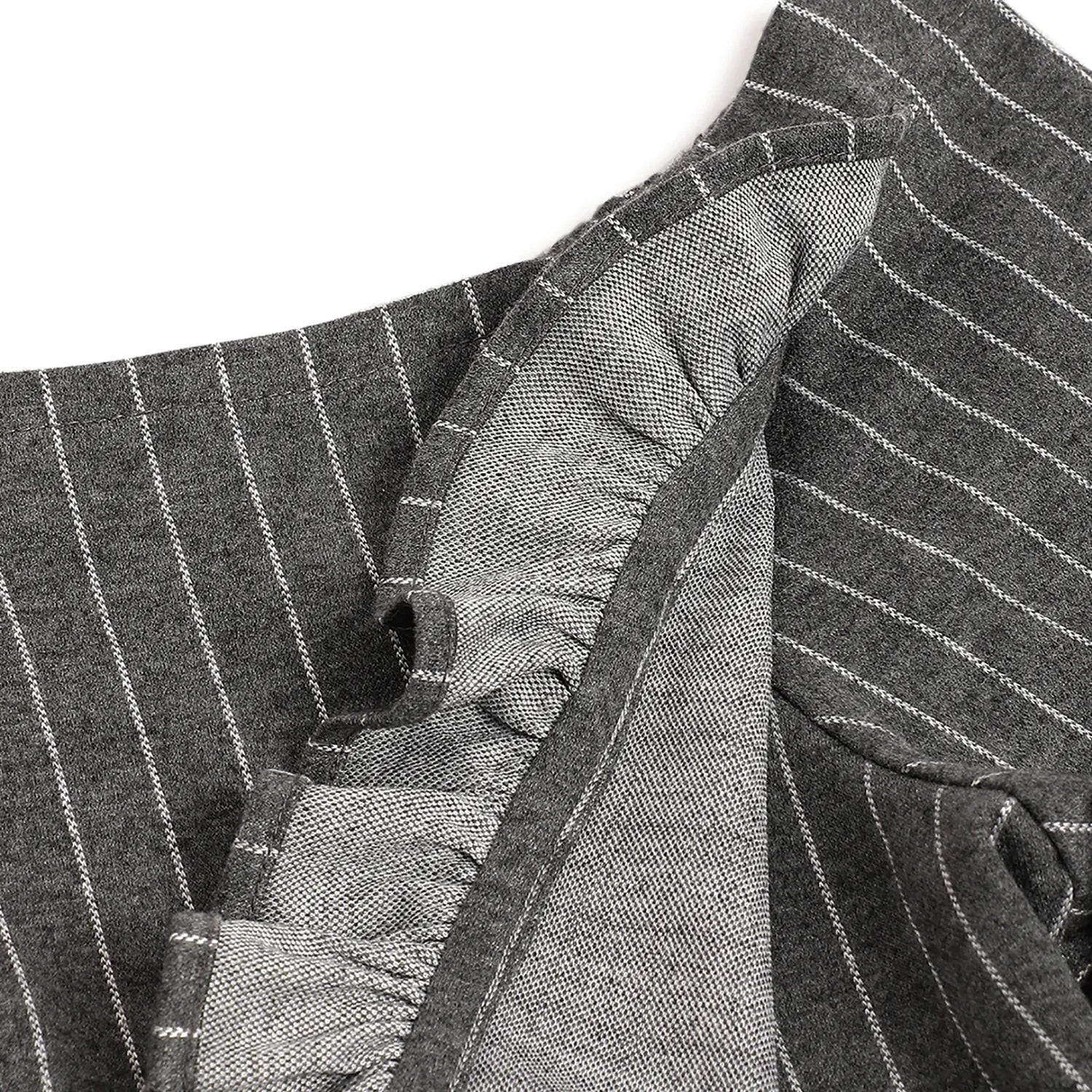 Girls Medium Grey Striped Shorts