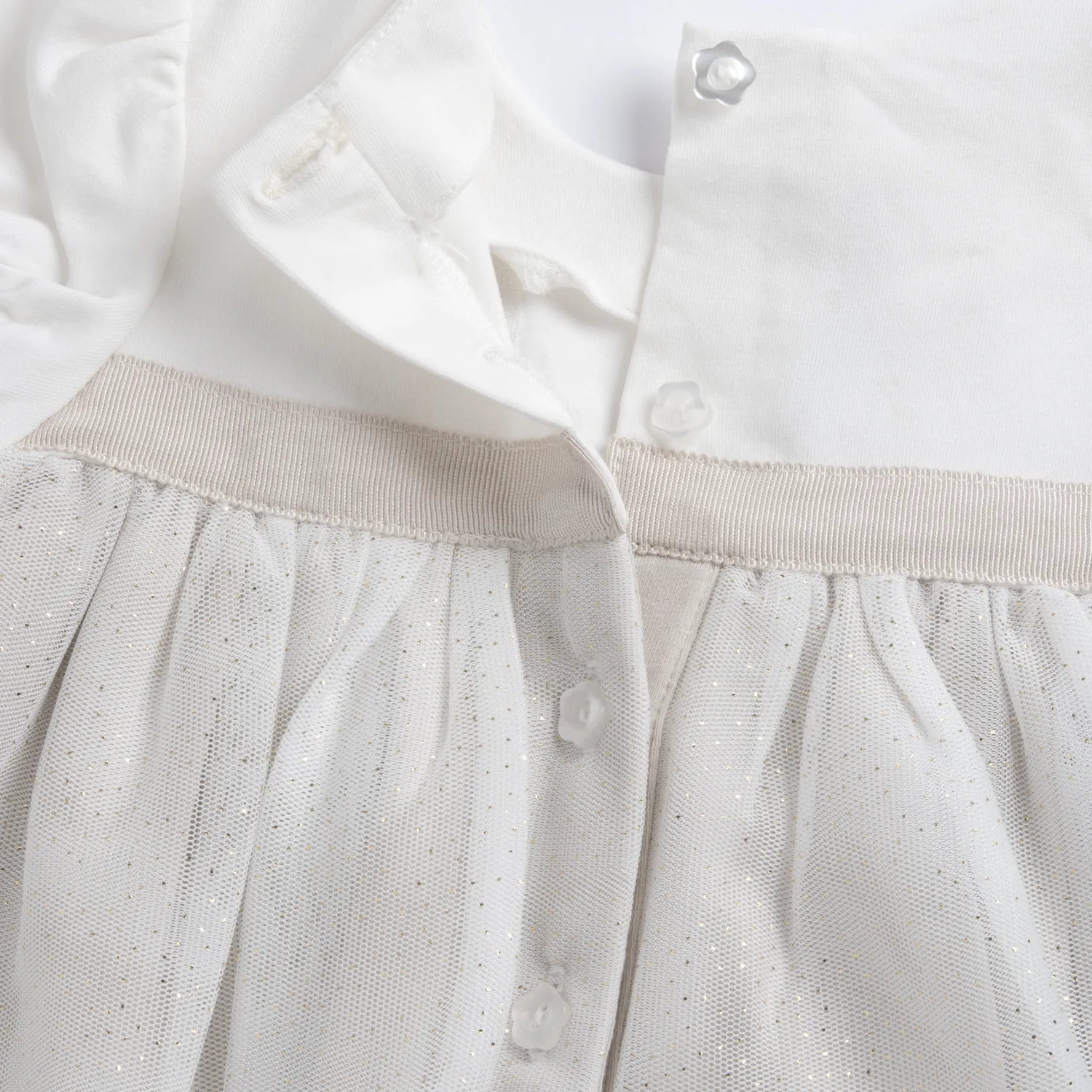Girls Medium Natural Embellished Dress