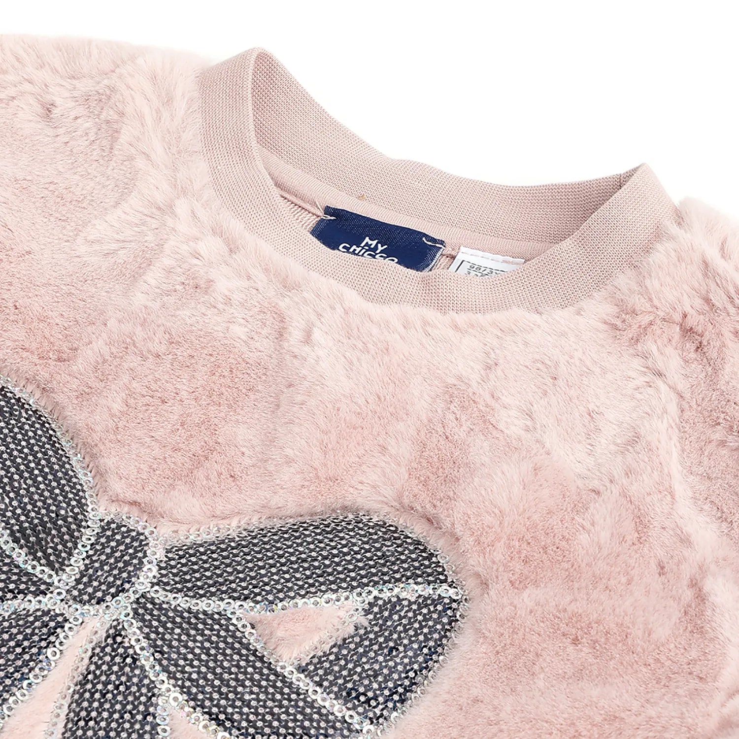 Girls Medium Pink Embellished Sweatshirt