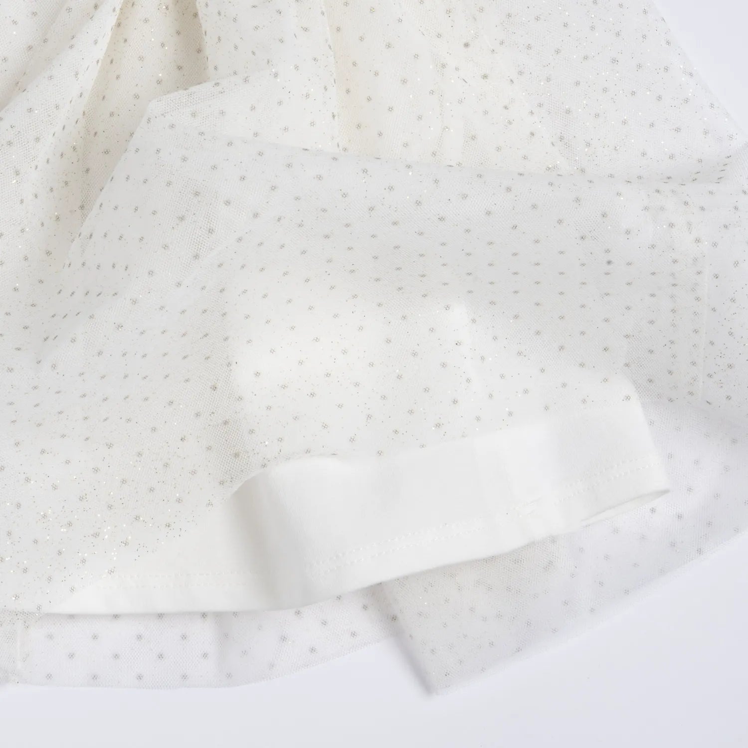 Girls Off White Polka Dot Printed Skirt