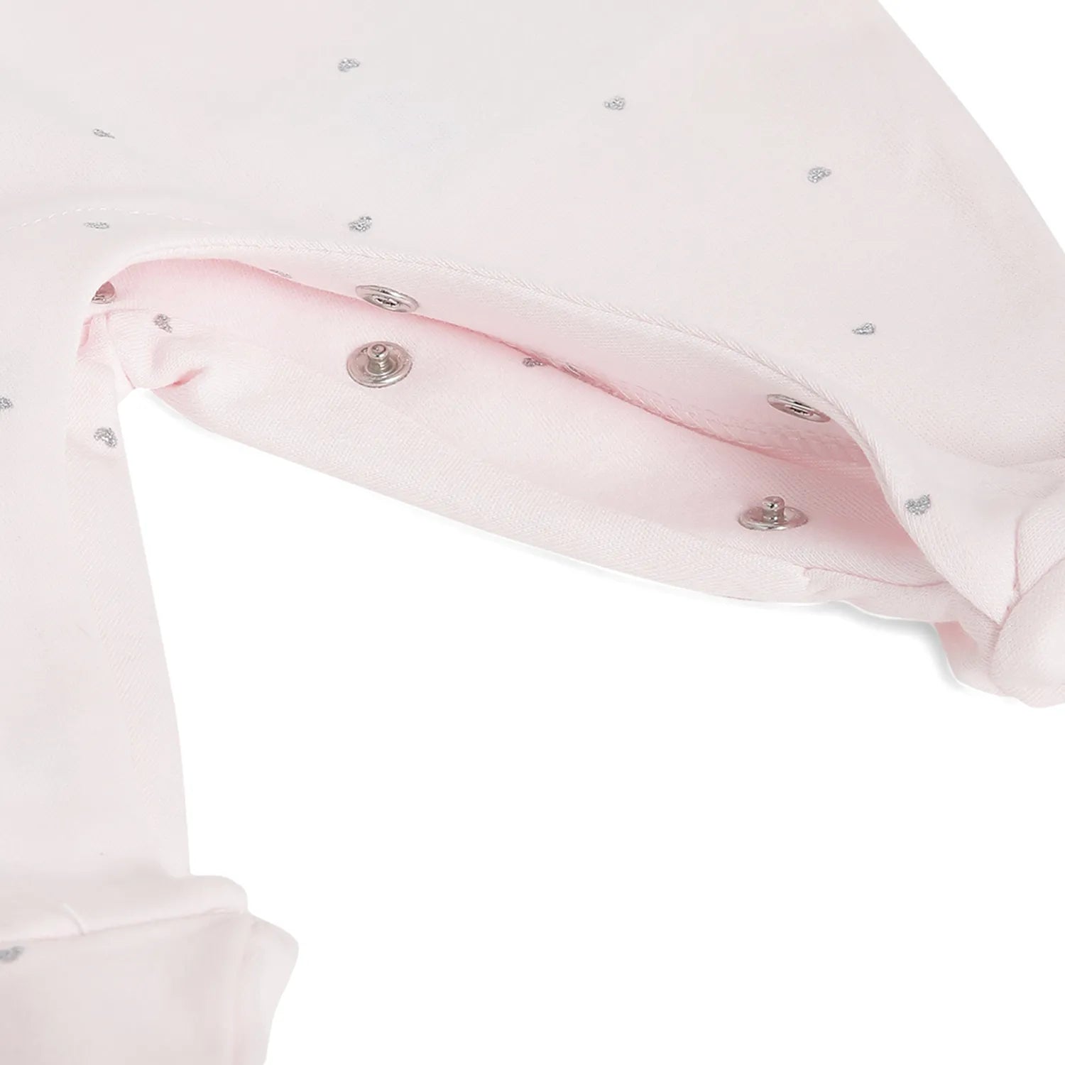 Girls Pink Applique Leg Opening Babysuit