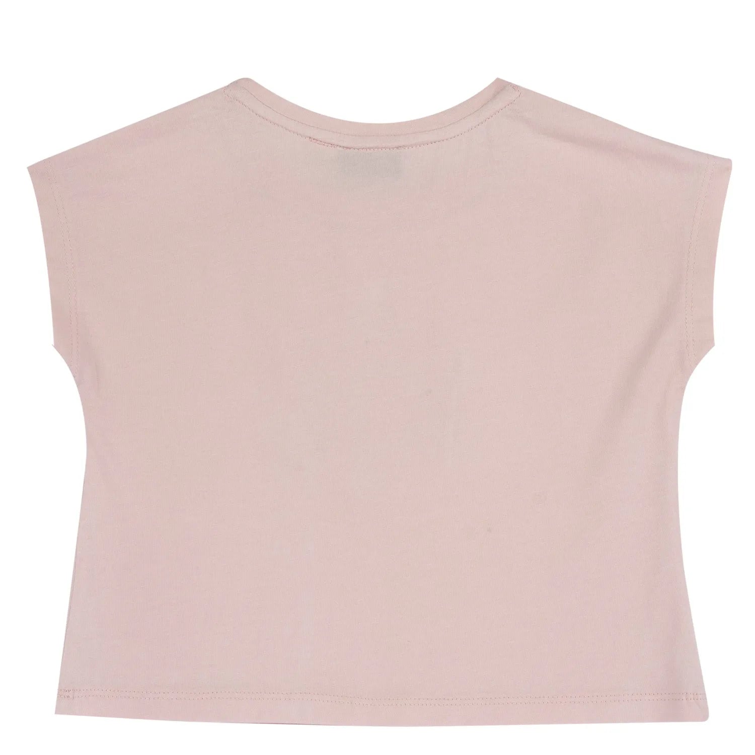 Girls Pink Embroidered T-shirt