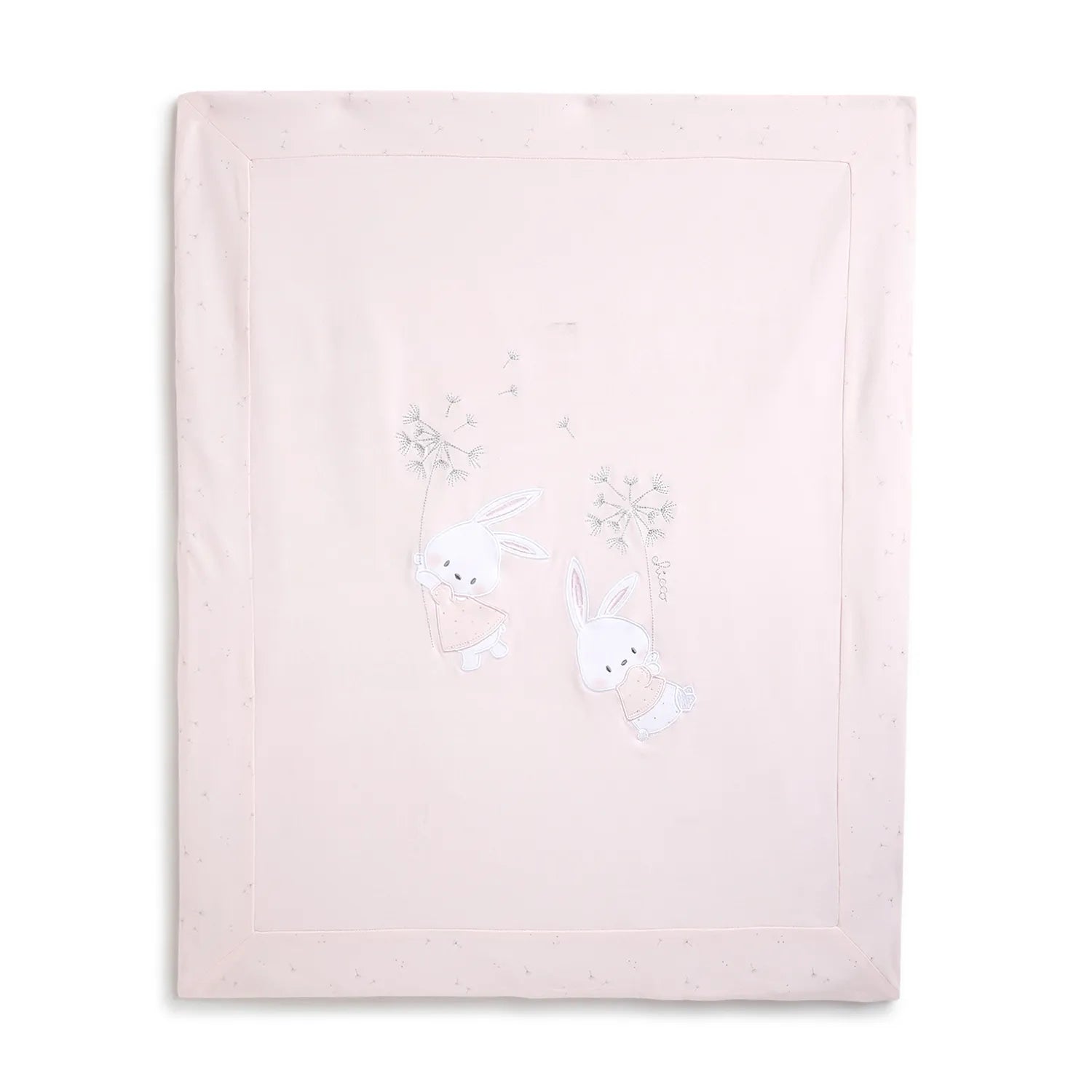 Girls Pink Pram Blanket with Removable Cover