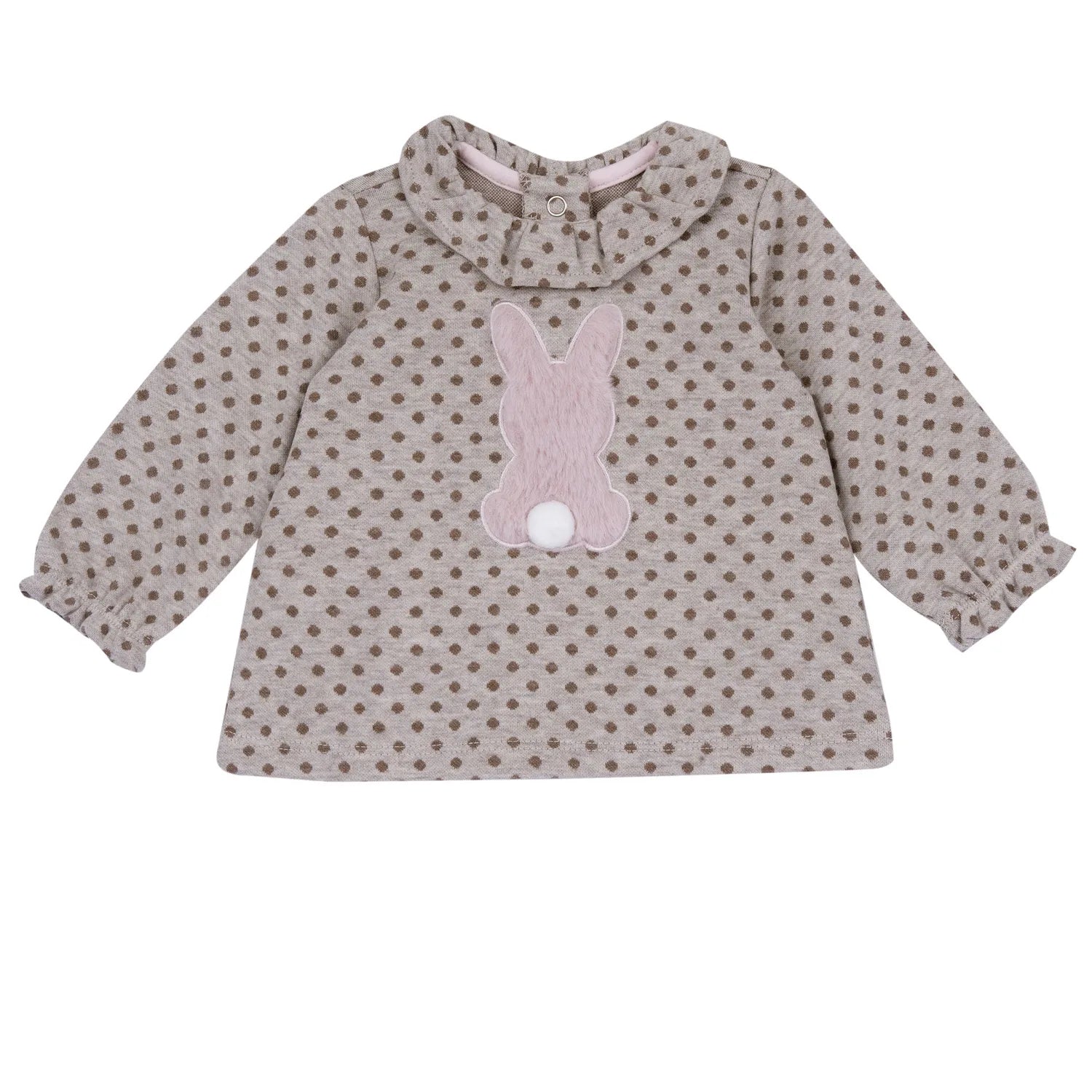 Girls Pink Printed Top With Leggings