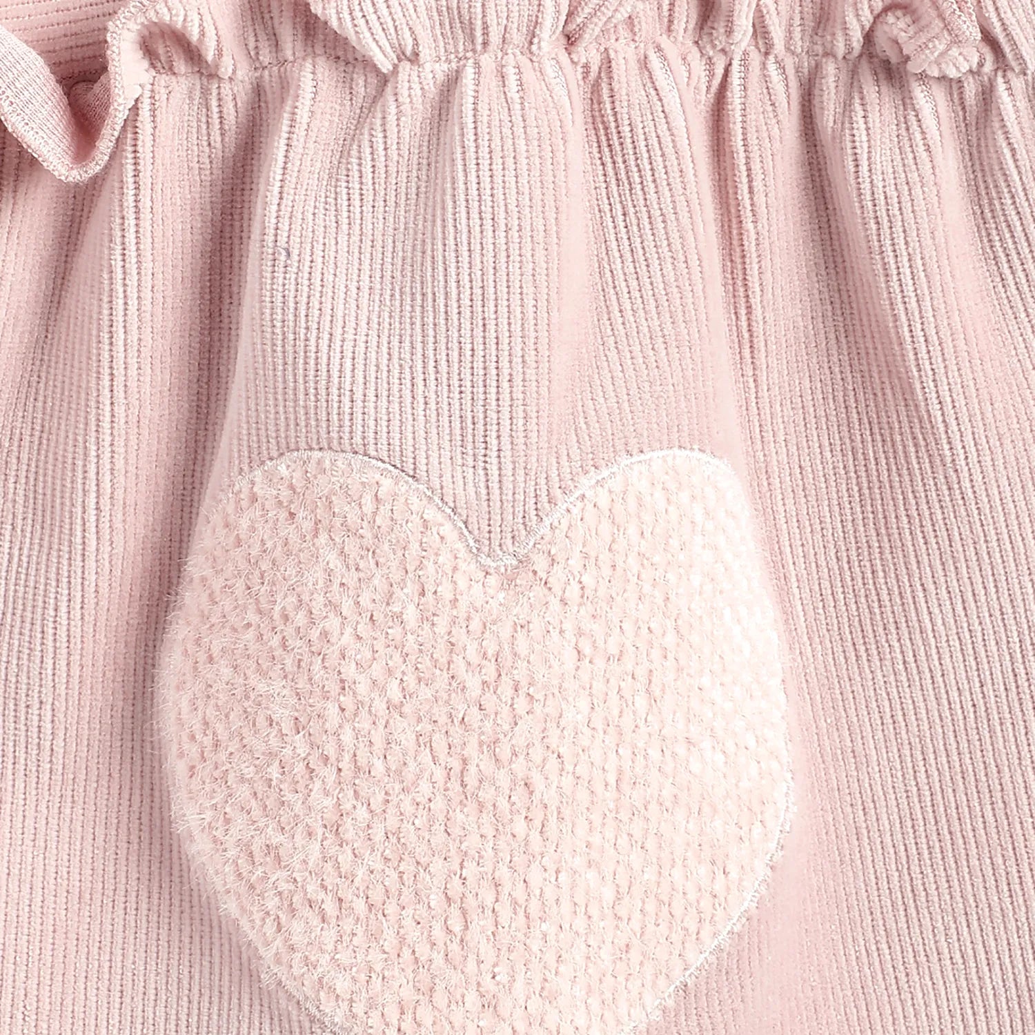 Girls Pink Self Design Front Opening Babysuit