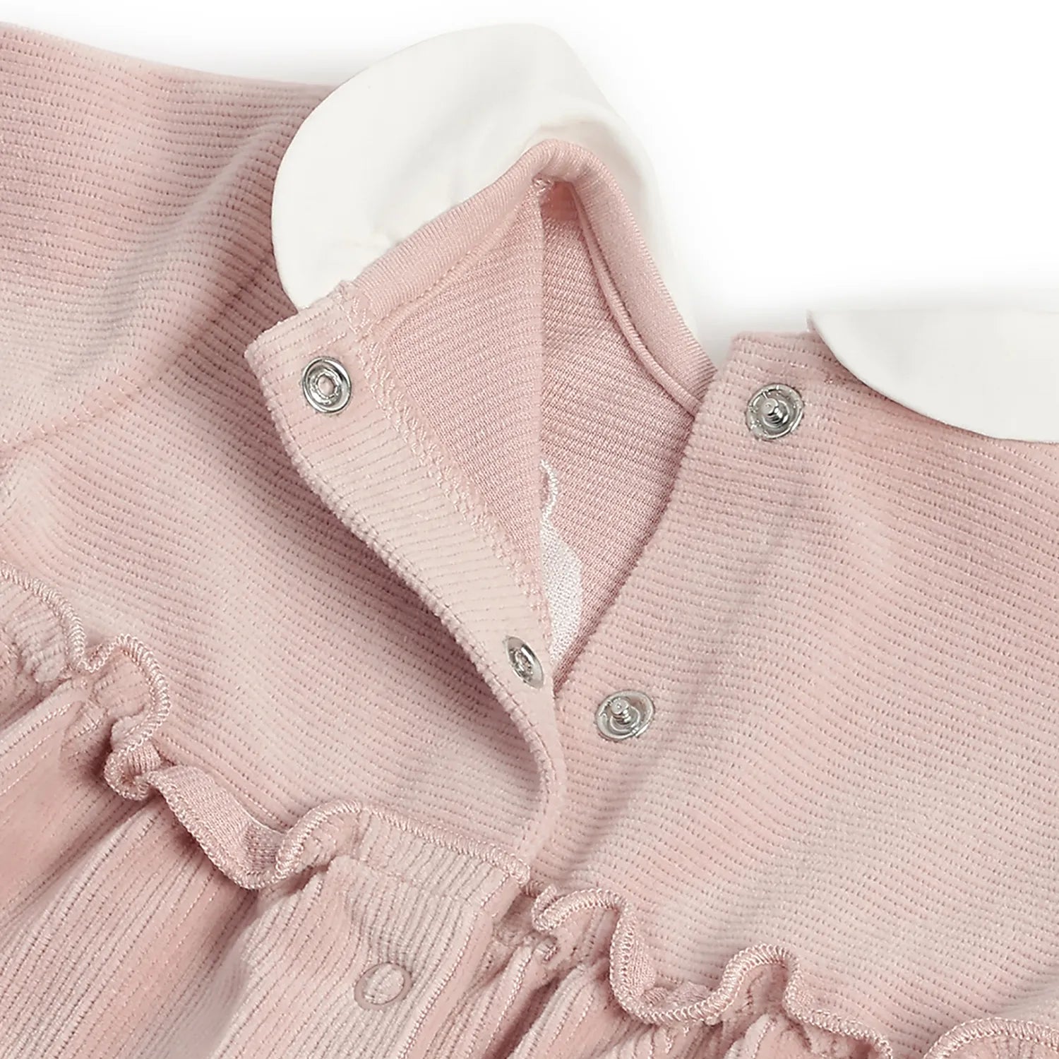 Girls Pink Self Design Sweatshirt with Legging