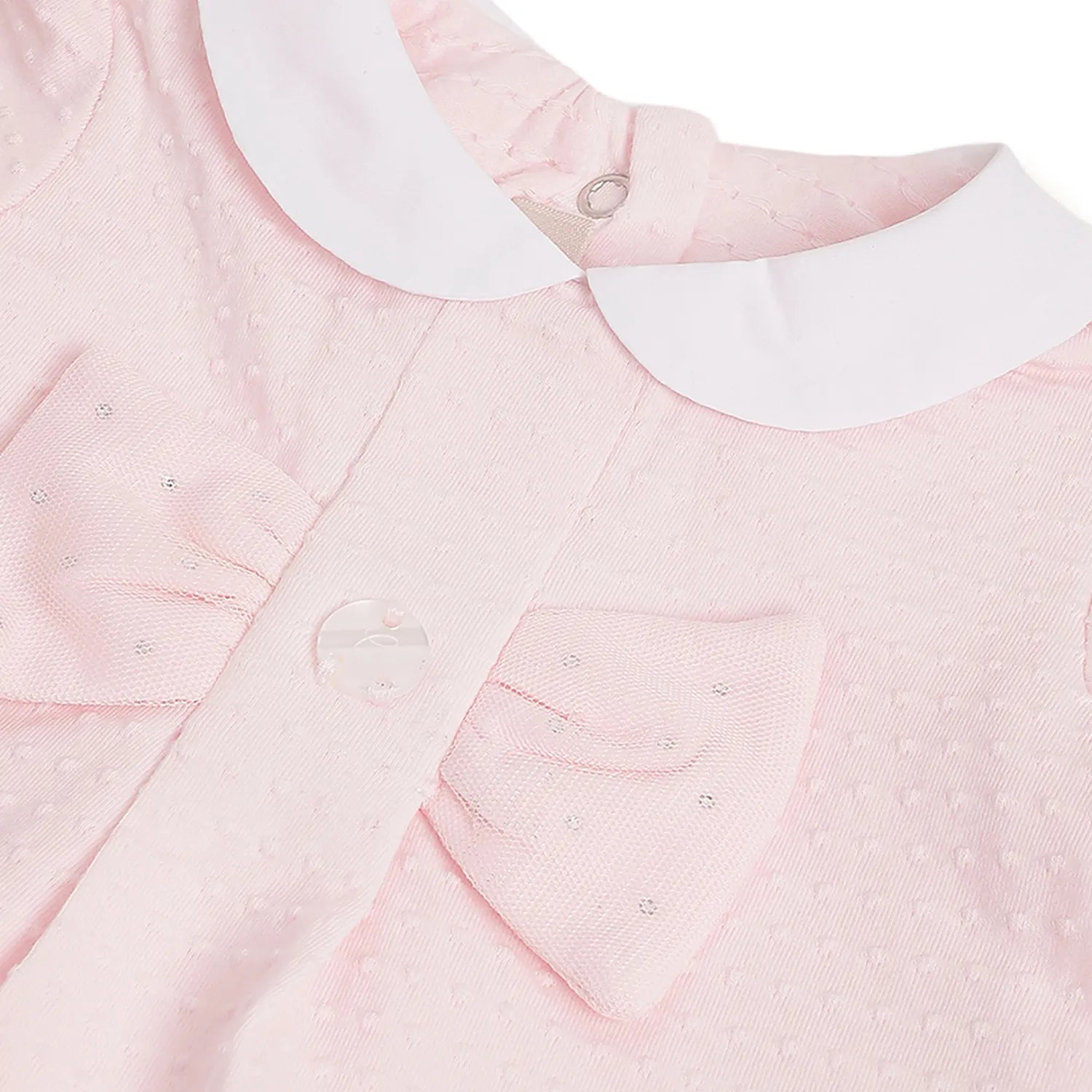 Girls Pink Short Sleeve Rompers