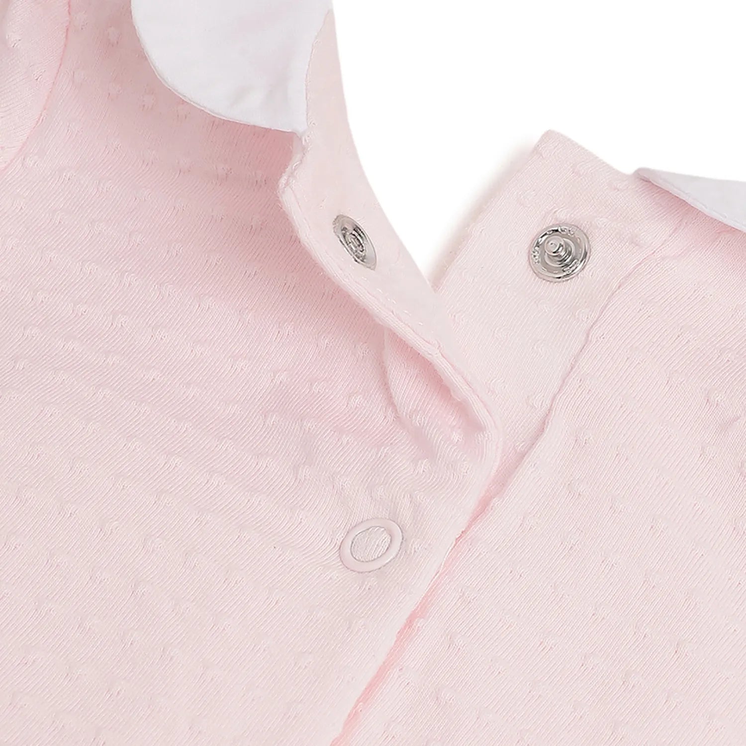 Girls Pink Short Sleeve Rompers