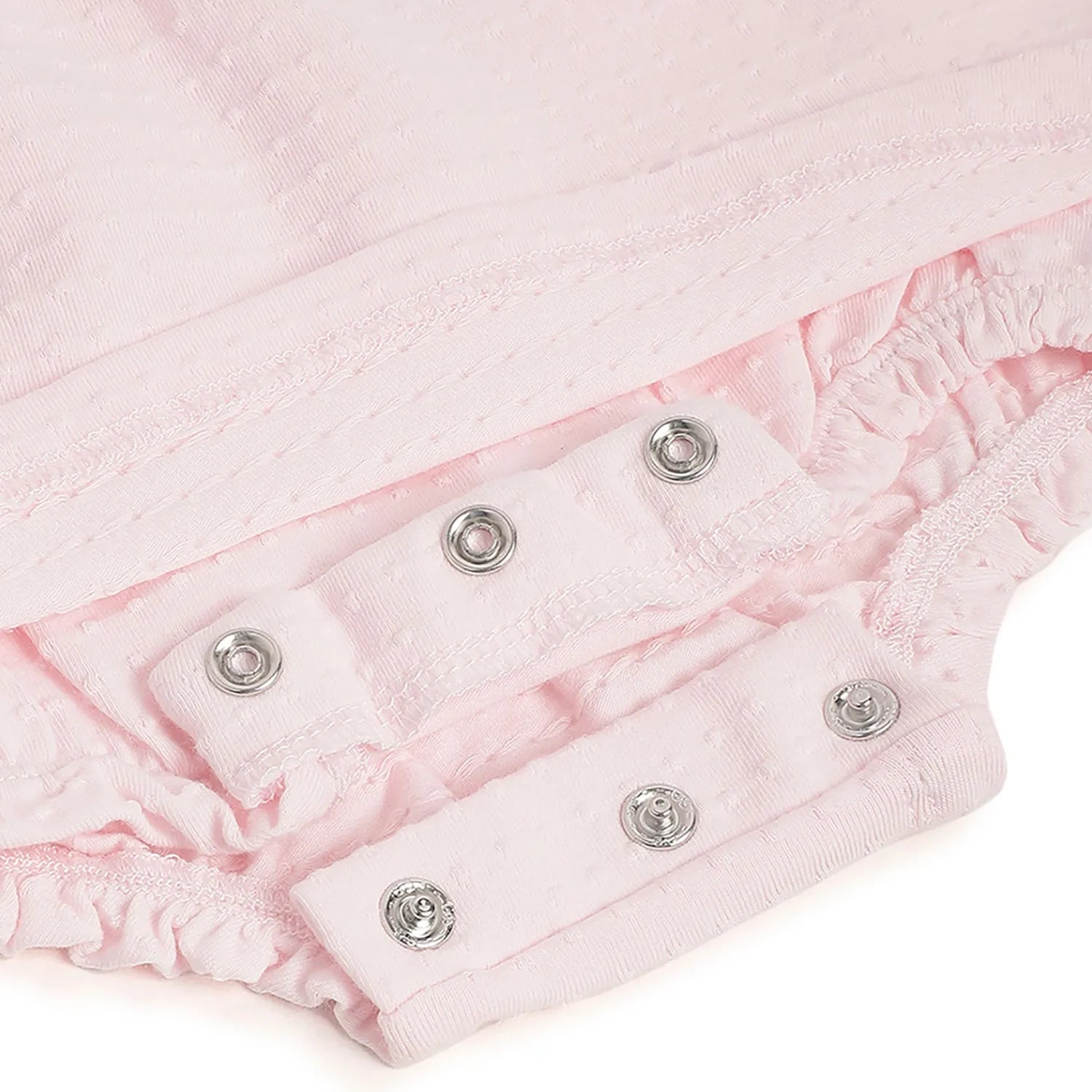 Girls Pink Short Sleeve Rompers