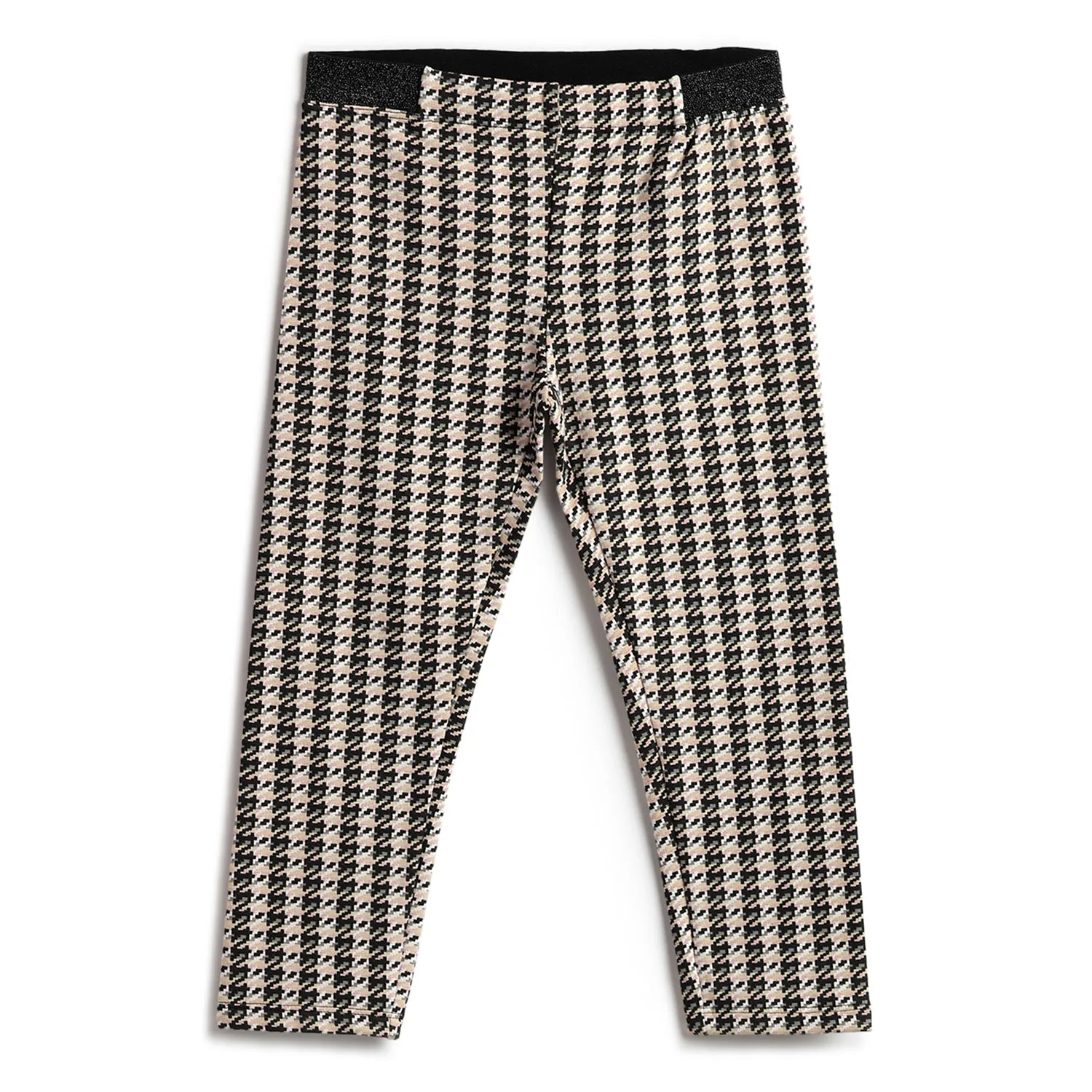 Girls Pink Sweatshirt with Checked Leggings