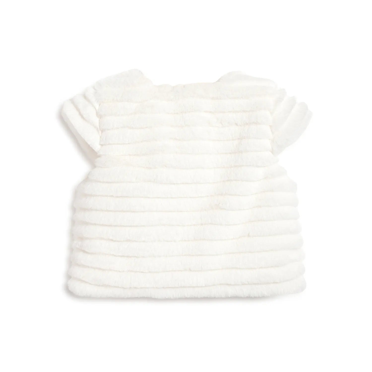 Girls Striped Longline Puffer Jacket