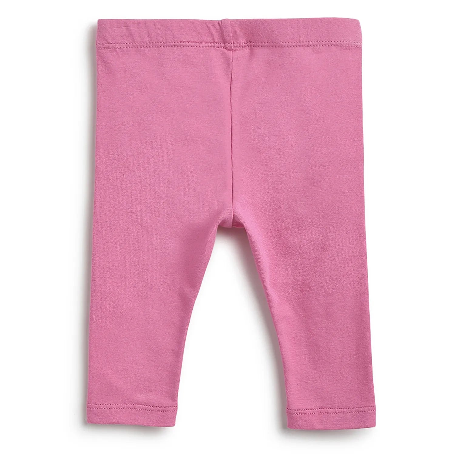 Girls White & Pink Printed T-Shirt With Leggings