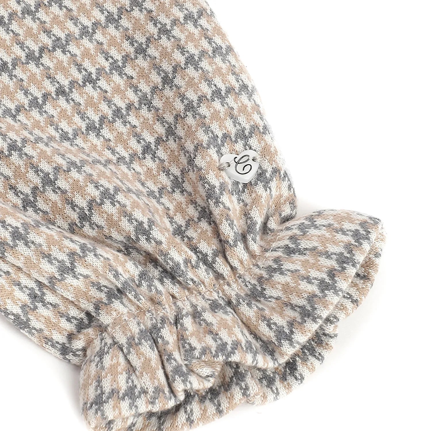 Girls White & Beige T-shirt with Trouser