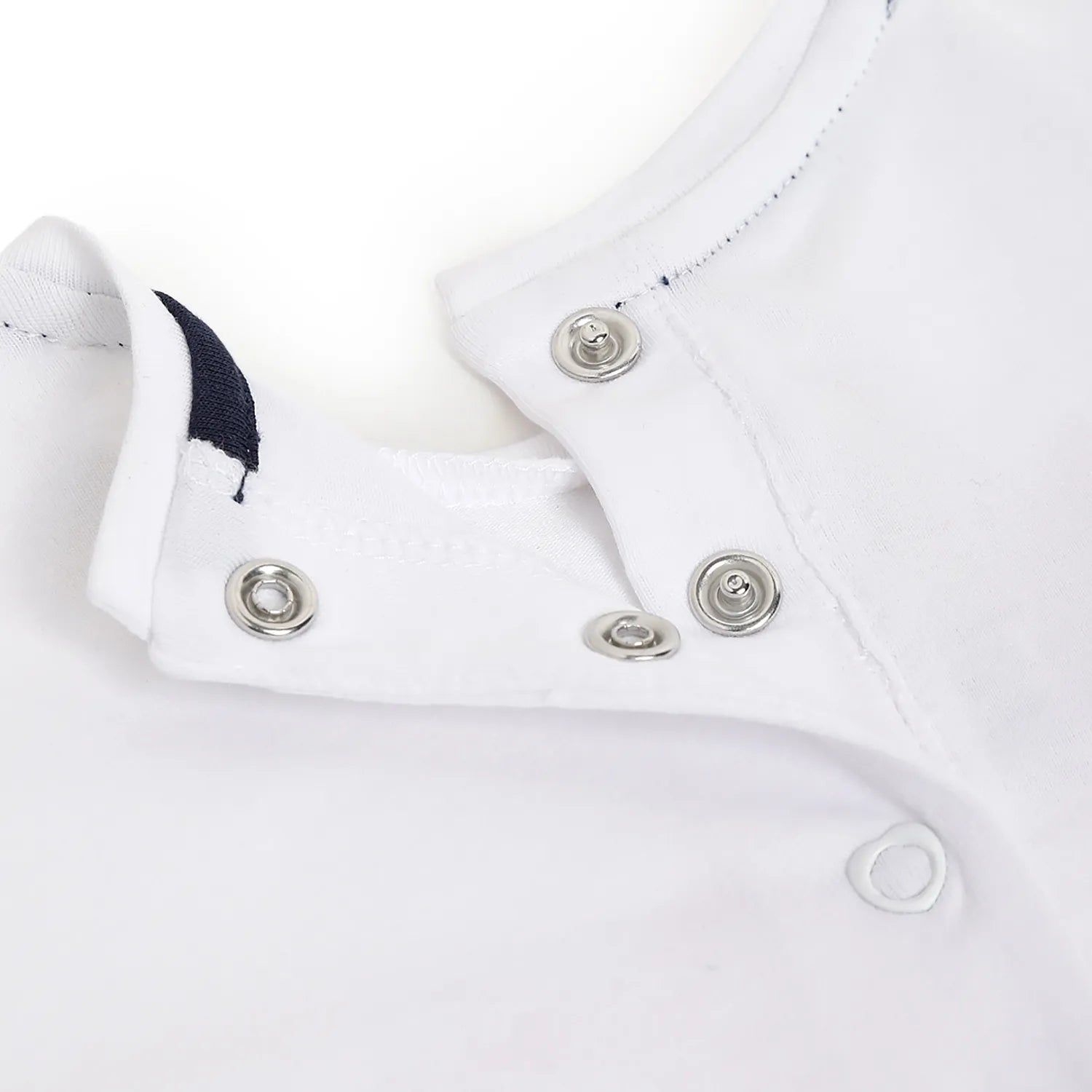 Girls White & Blue Printed Dress