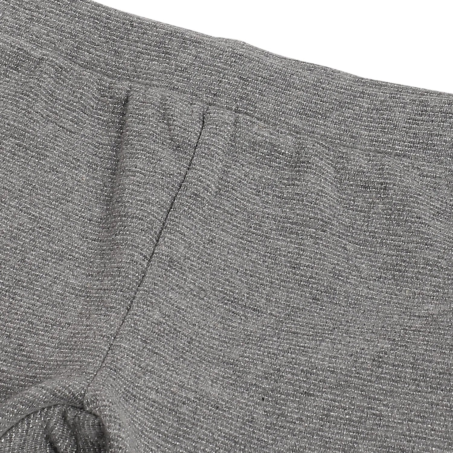 Girls White & Grey Printed Top With Leggings