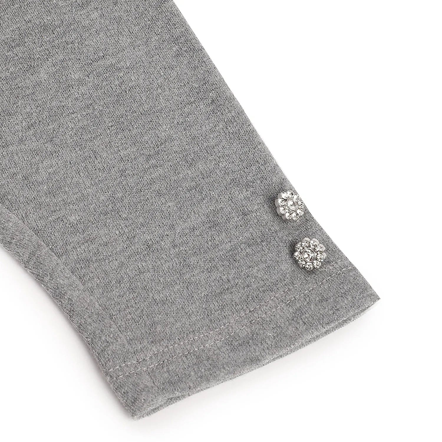 Girls White & Grey Sweatshirt With Leggings