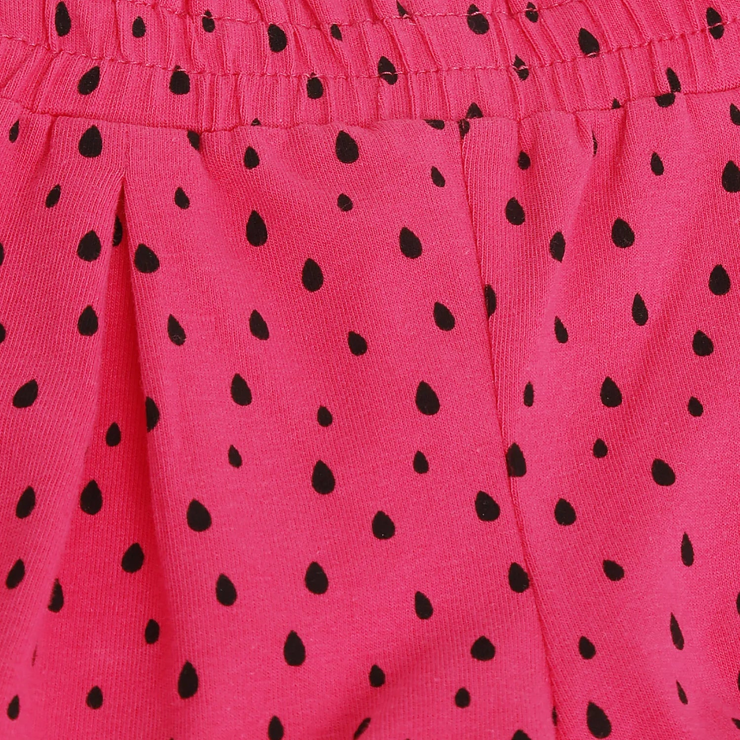 Girls White & Pink Printed Top with Shorts