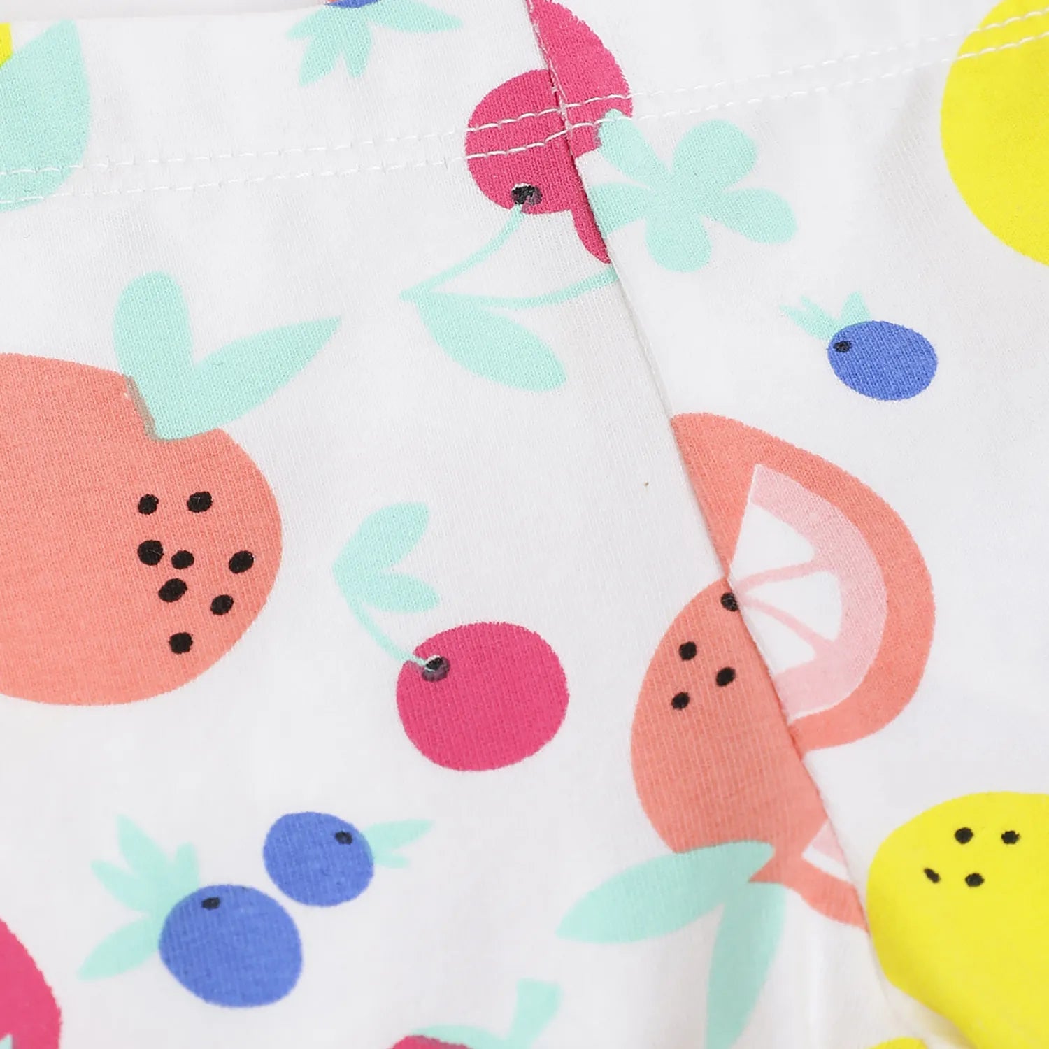 Girls White & Pink Printed Top with Shorts